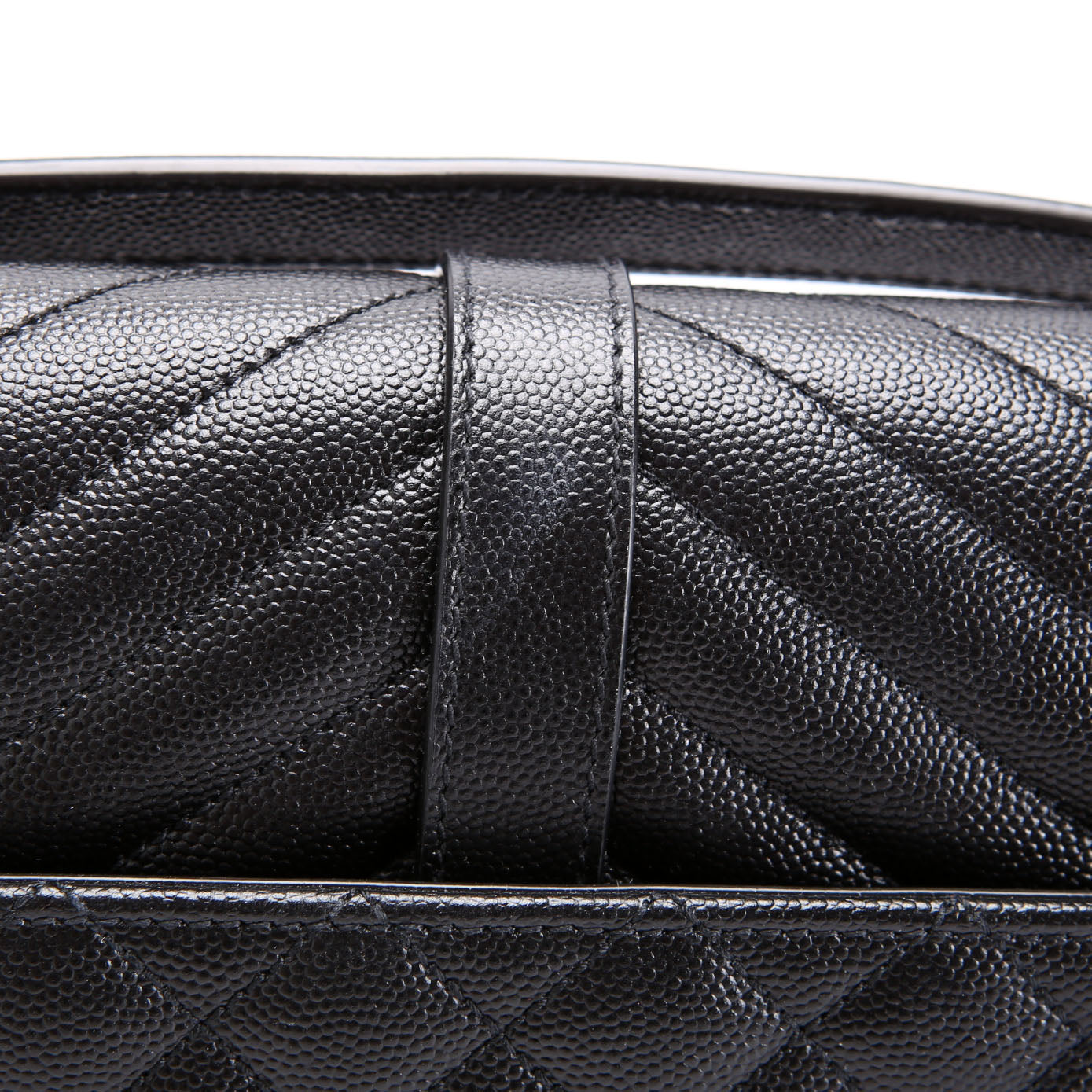 SAINT LAURENT Envelope Large Triquilt 600166 Black