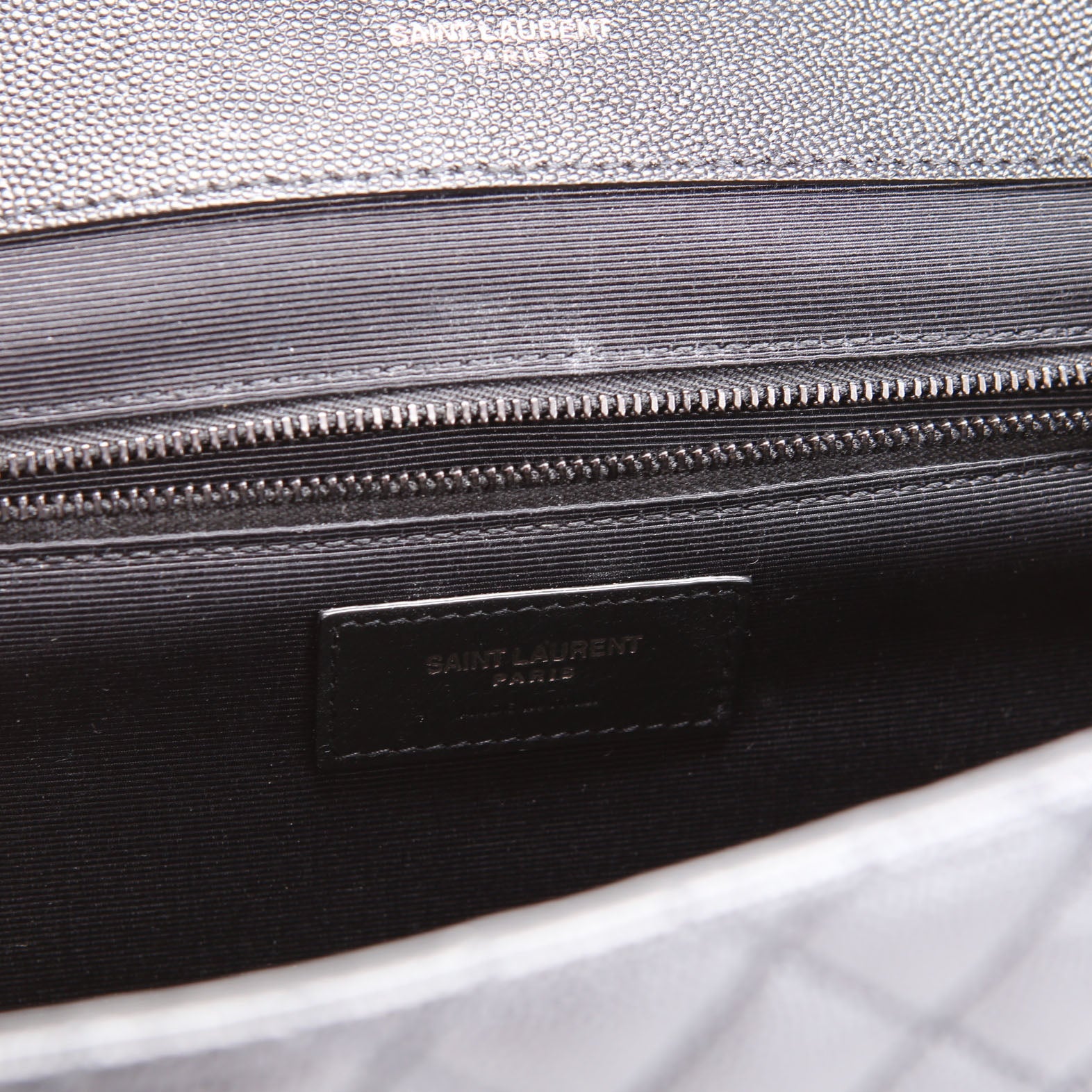 SAINT LAURENT Envelope Large Triquilt 600166 Black