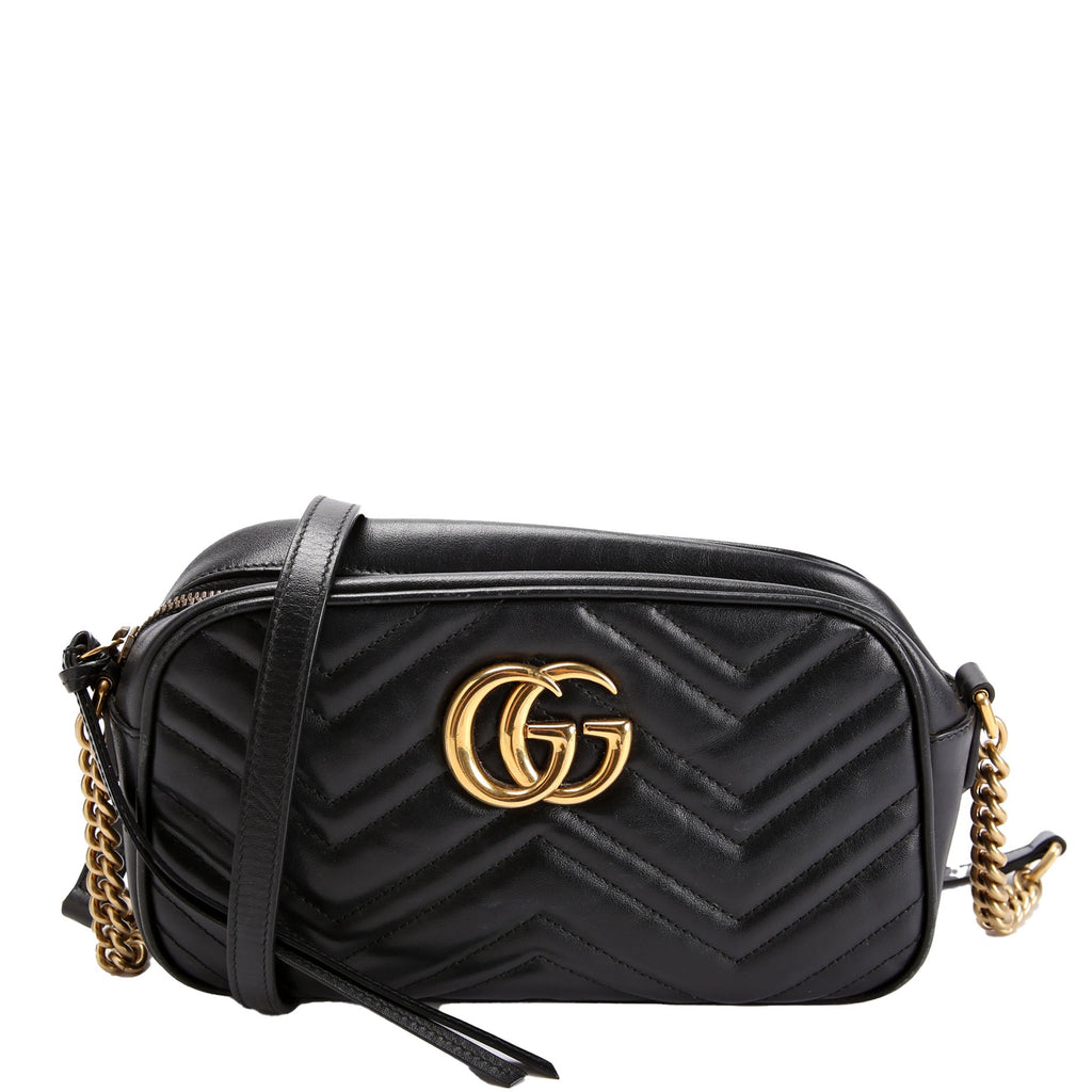 Gucci 447632 Marmont Small Leather Camera Black