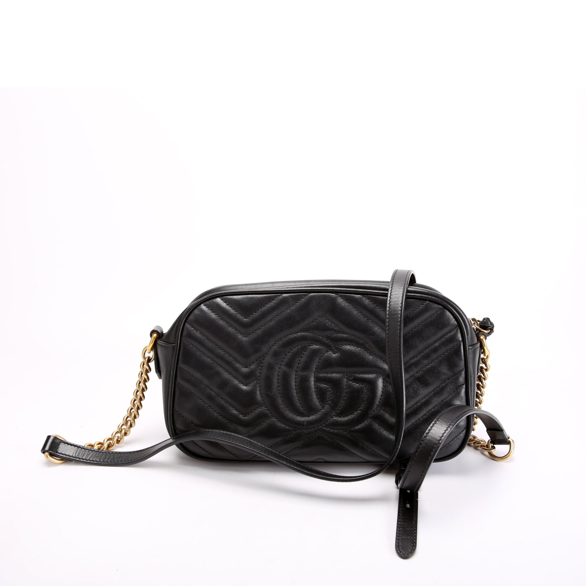 Gucci 447632 Marmont Small Leather Camera Black