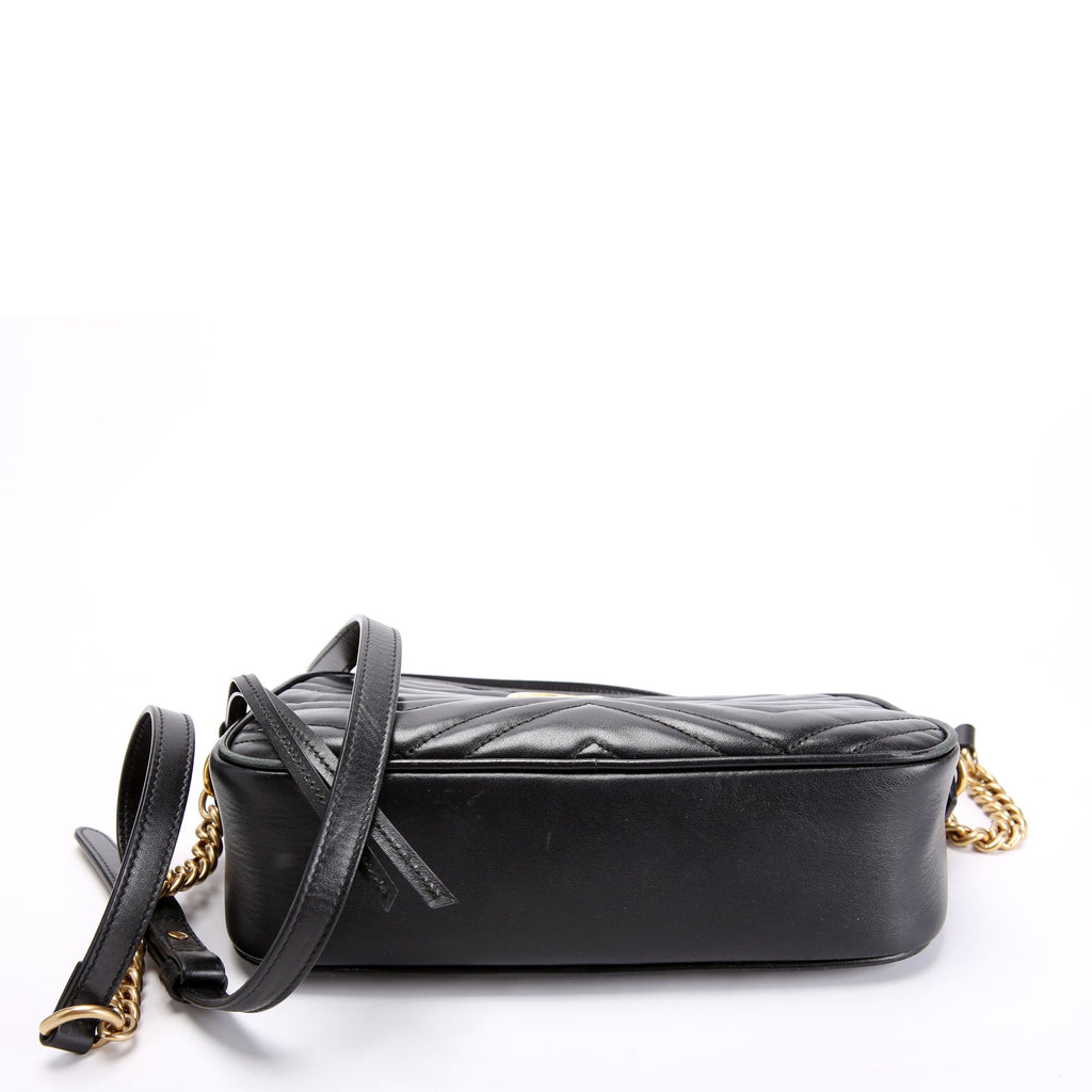 Gucci 447632 Marmont Small Leather Camera Black