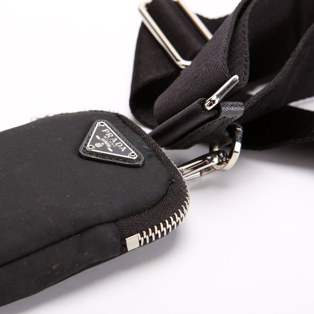 Prada 1BH204 Nylon Re-Edition 2005 Shoulder Bag Black/Silver
