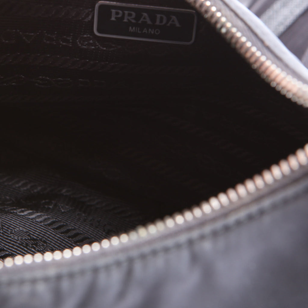 Prada 1BH204 Nylon Re-Edition 2005 Shoulder Bag Black/Silver
