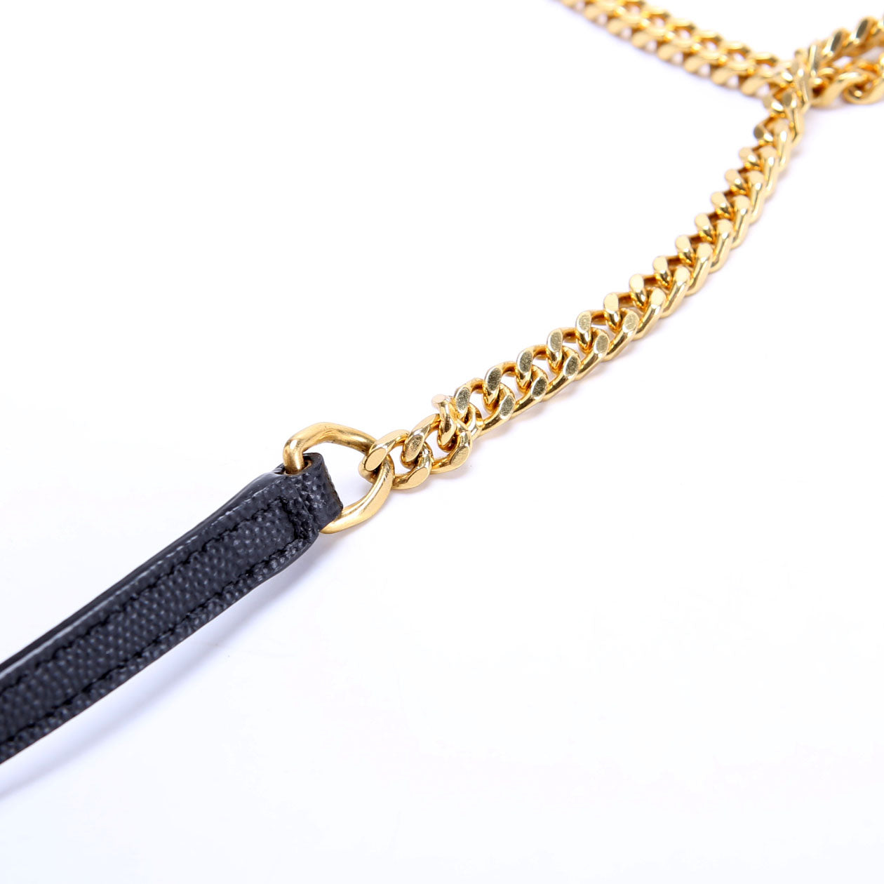 SAINT LAURENT Envelope Chain Wallet 393953 Black