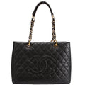 Grand Shopping Tote Caviar Black