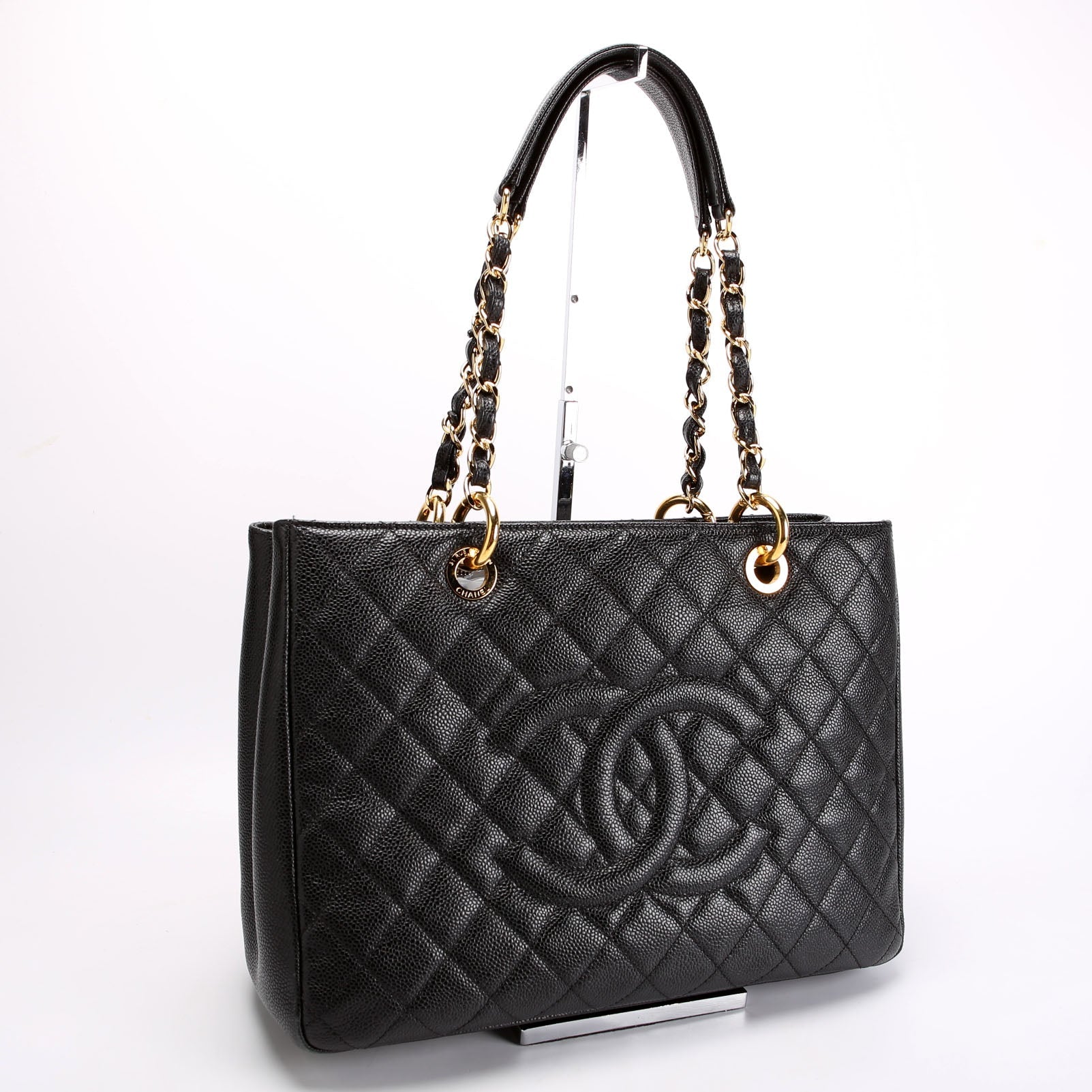 Grand Shopping Tote Caviar Black