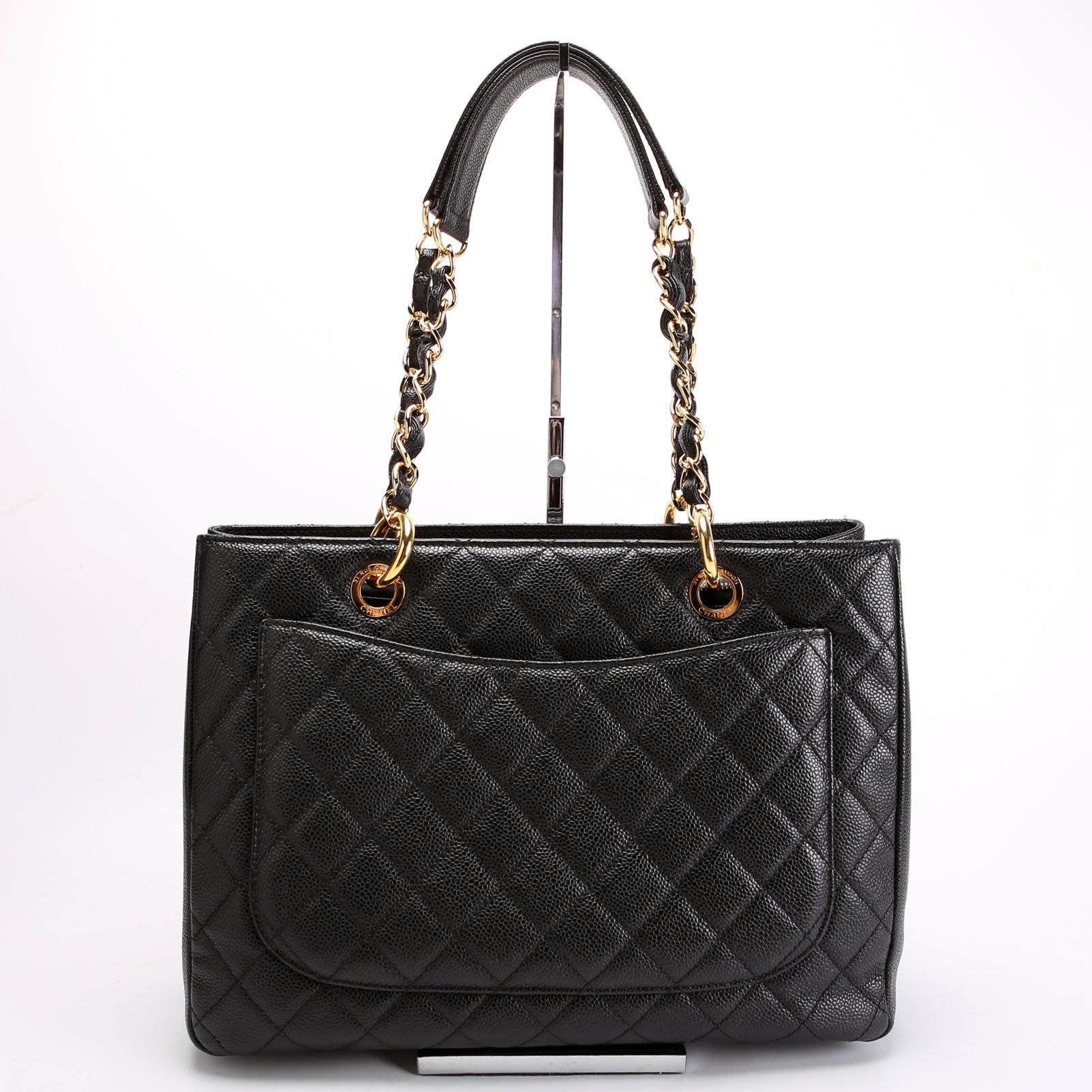 Grand Shopping Tote Caviar Black