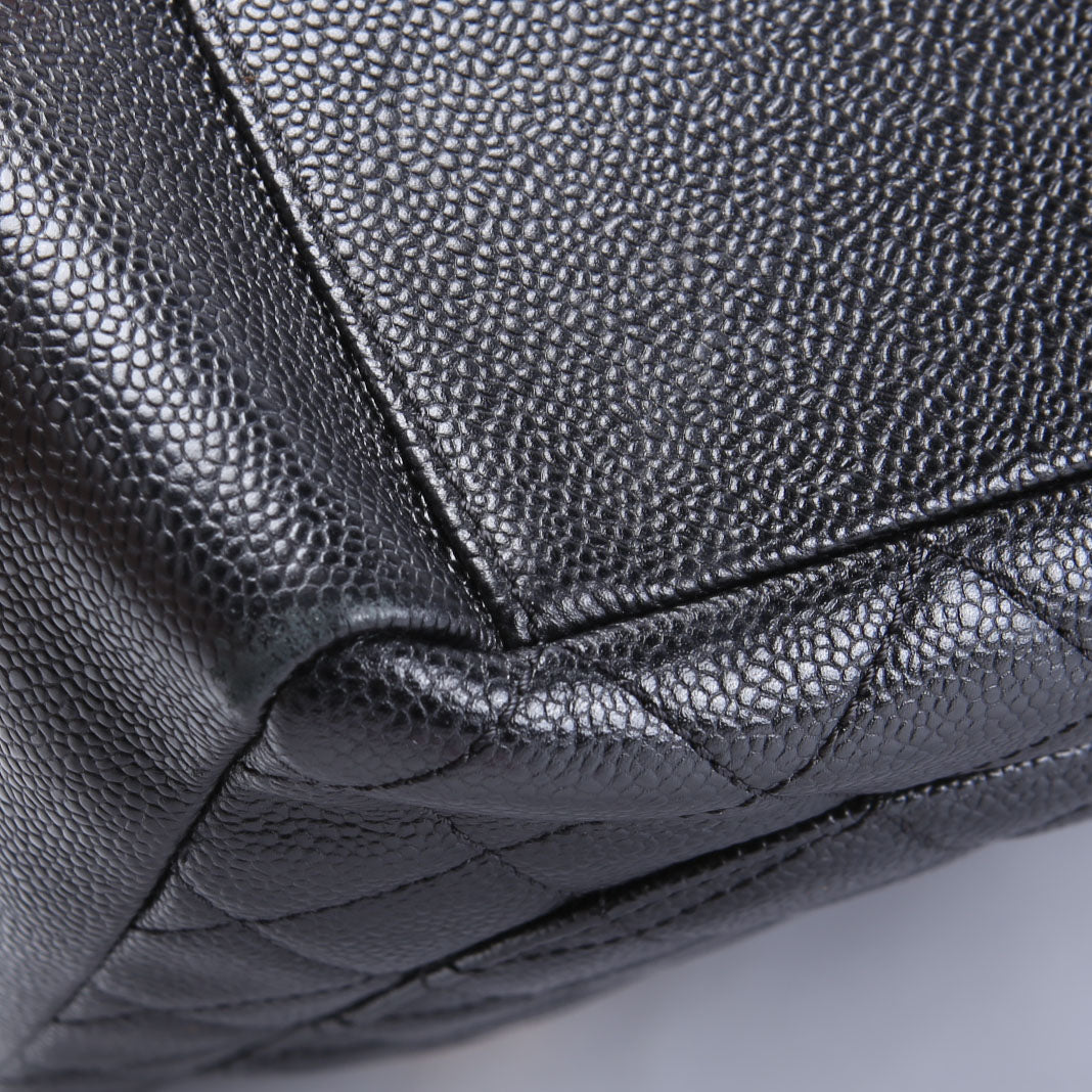 Grand Shopping Tote Caviar Black