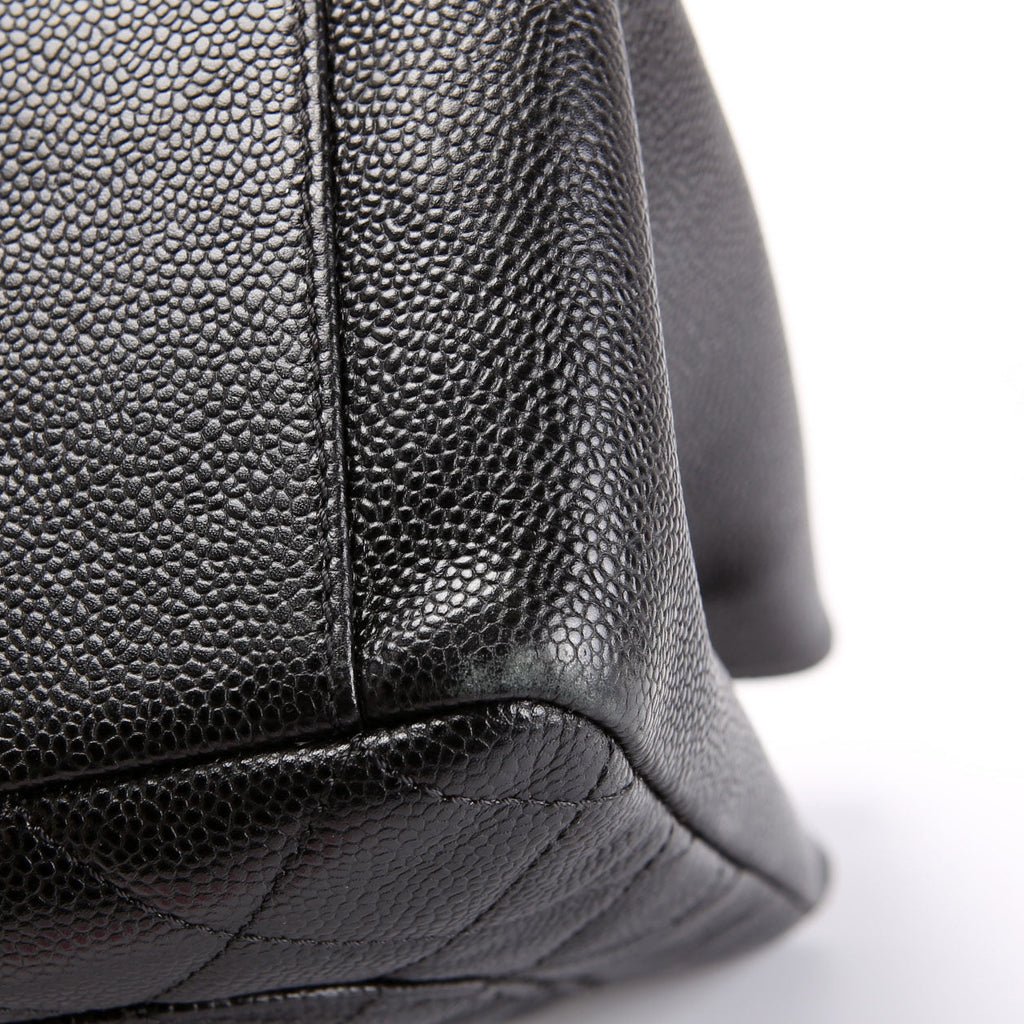 Grand Shopping Tote Caviar Black