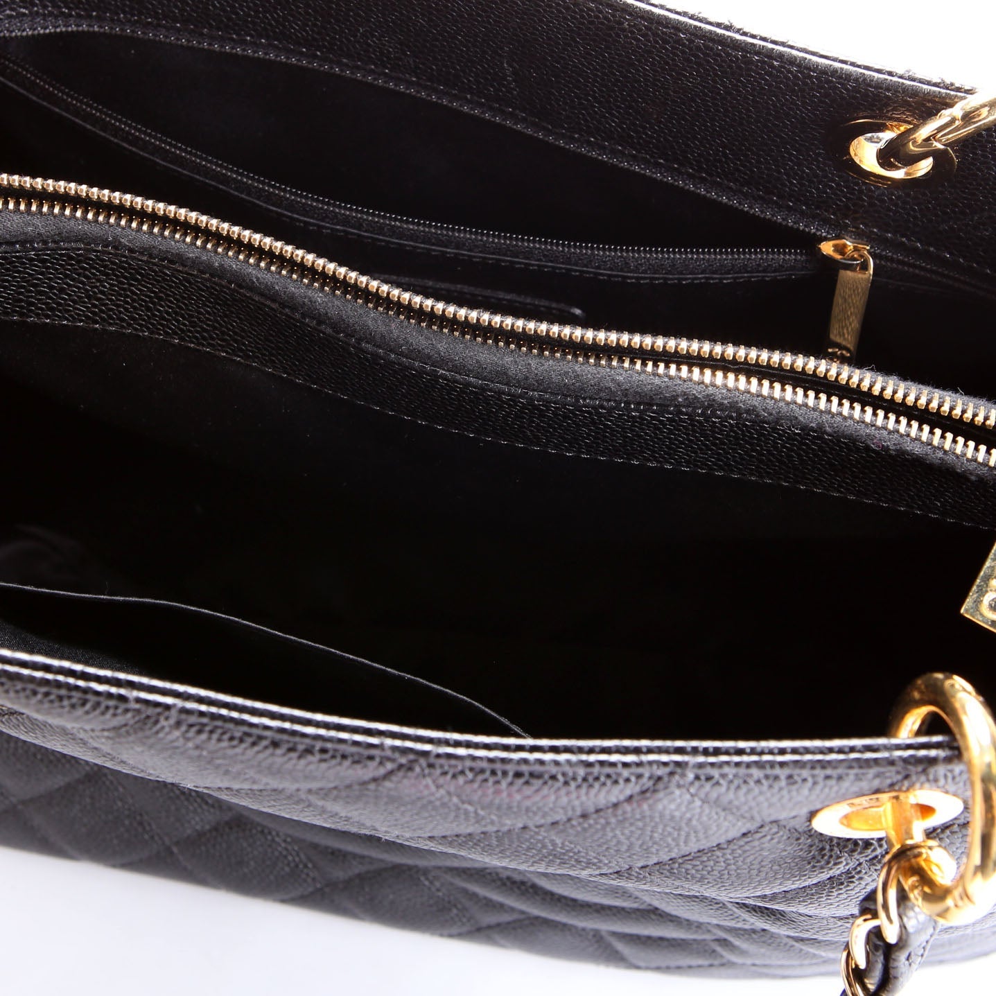 Grand Shopping Tote Caviar Black