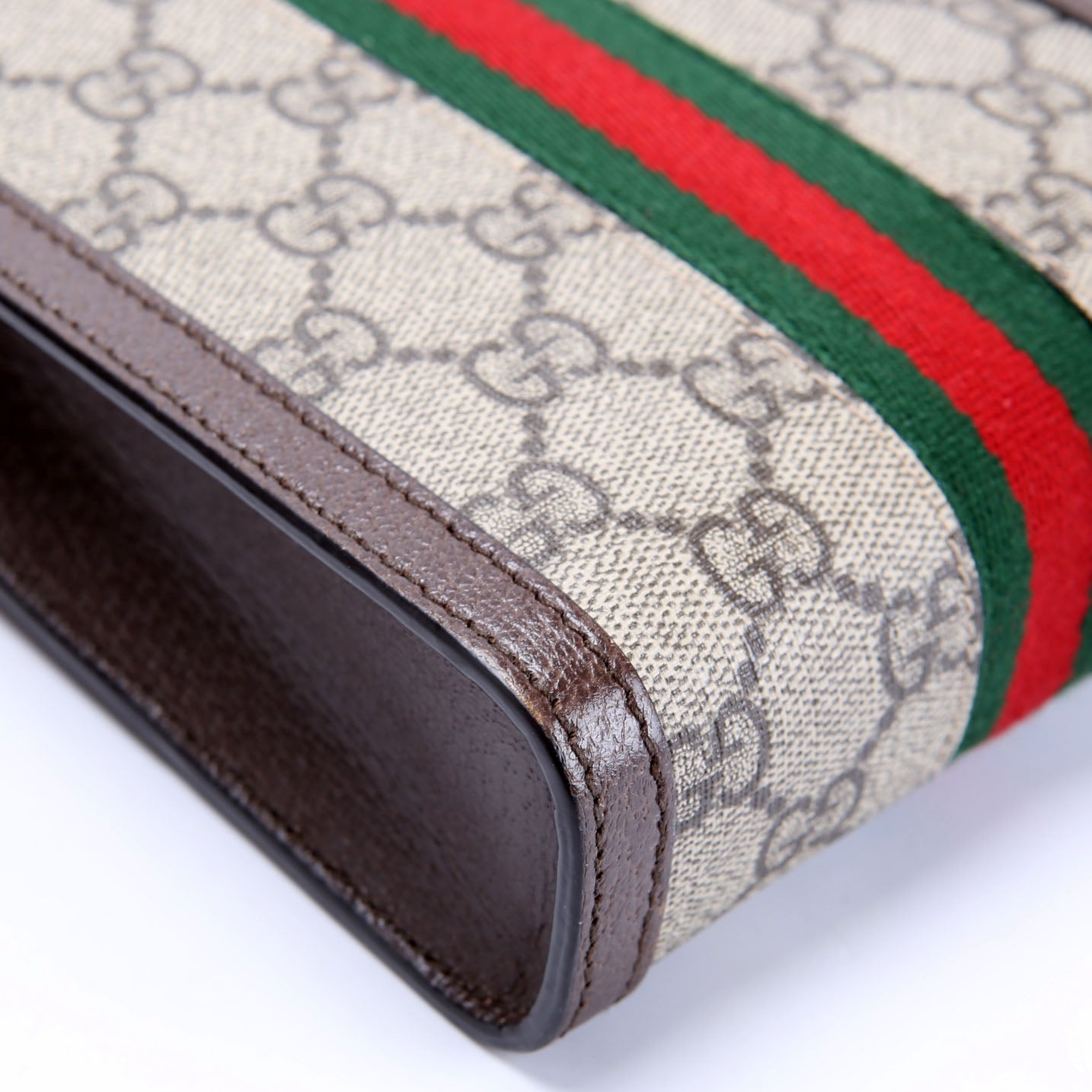 Gucci 699770 GG Supreme Ophidia Mini Top Handle Brown/Beige/Green/Red