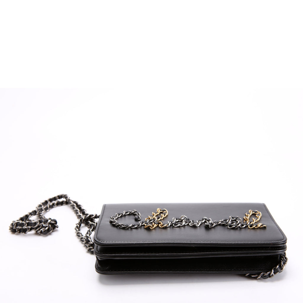 Two-Tone Chain 20s Signe WOC Calfskin 29M Black