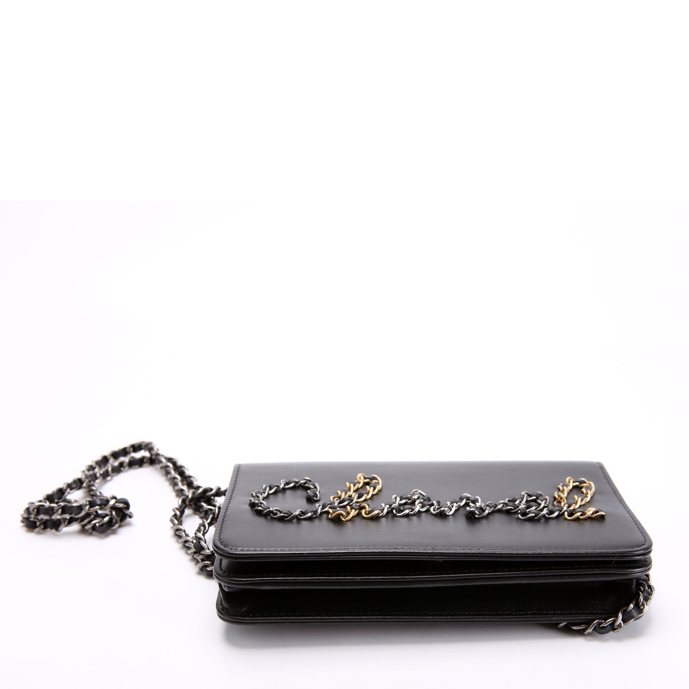 Two-Tone Chain 20s Signe WOC Calfskin 29M Black