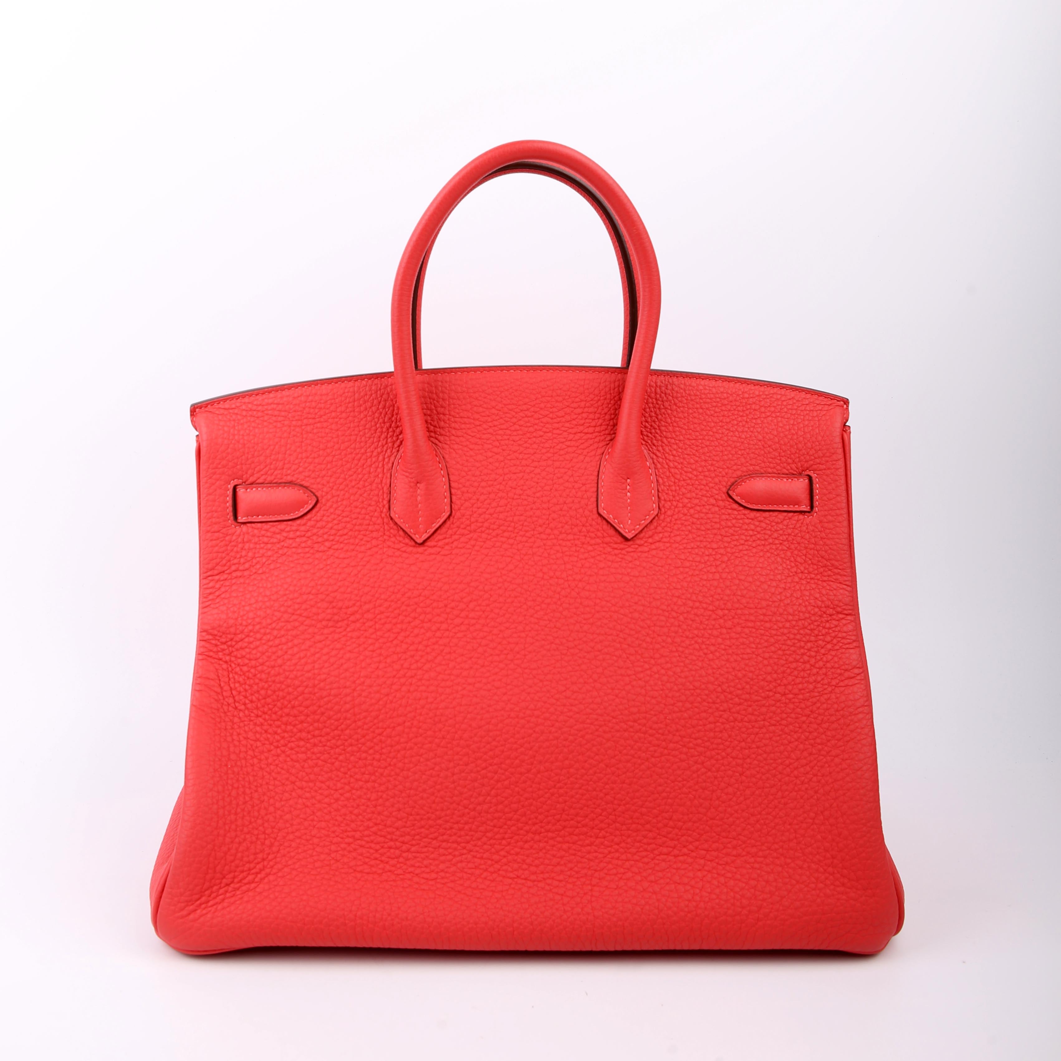 Birkin 35 Togo 2014 Rouge Pivoine