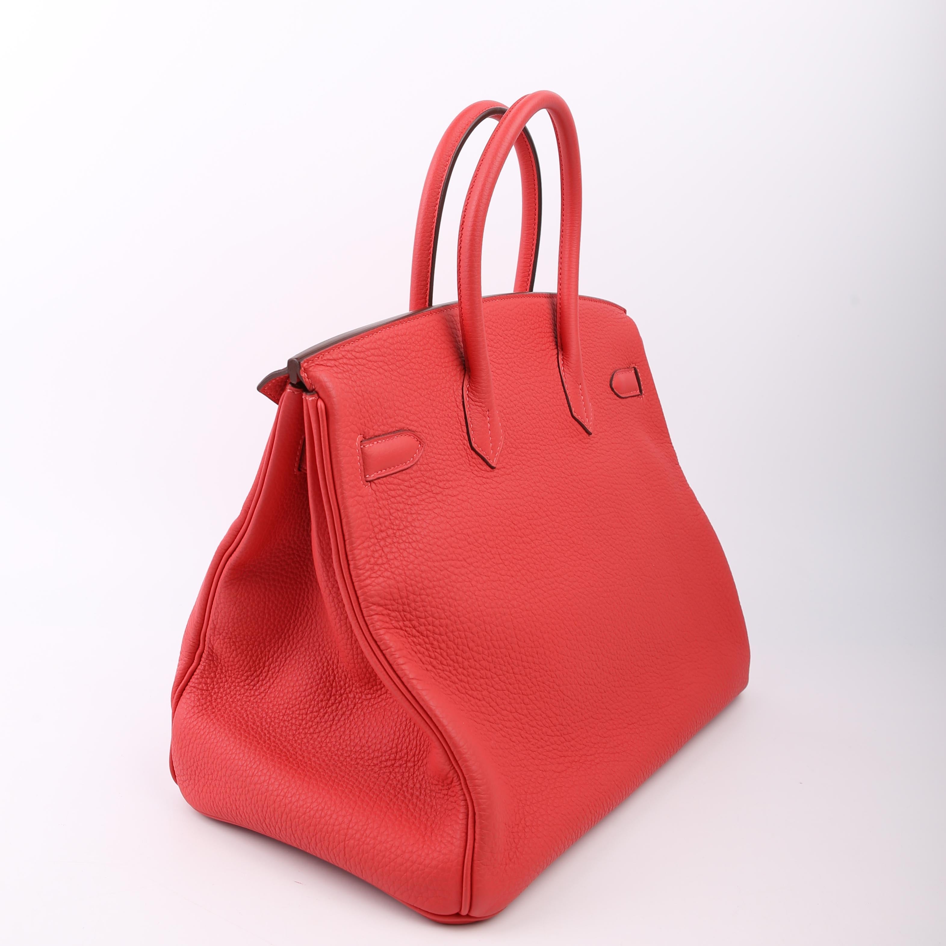 Birkin 35 Togo 2014 Rouge Pivoine