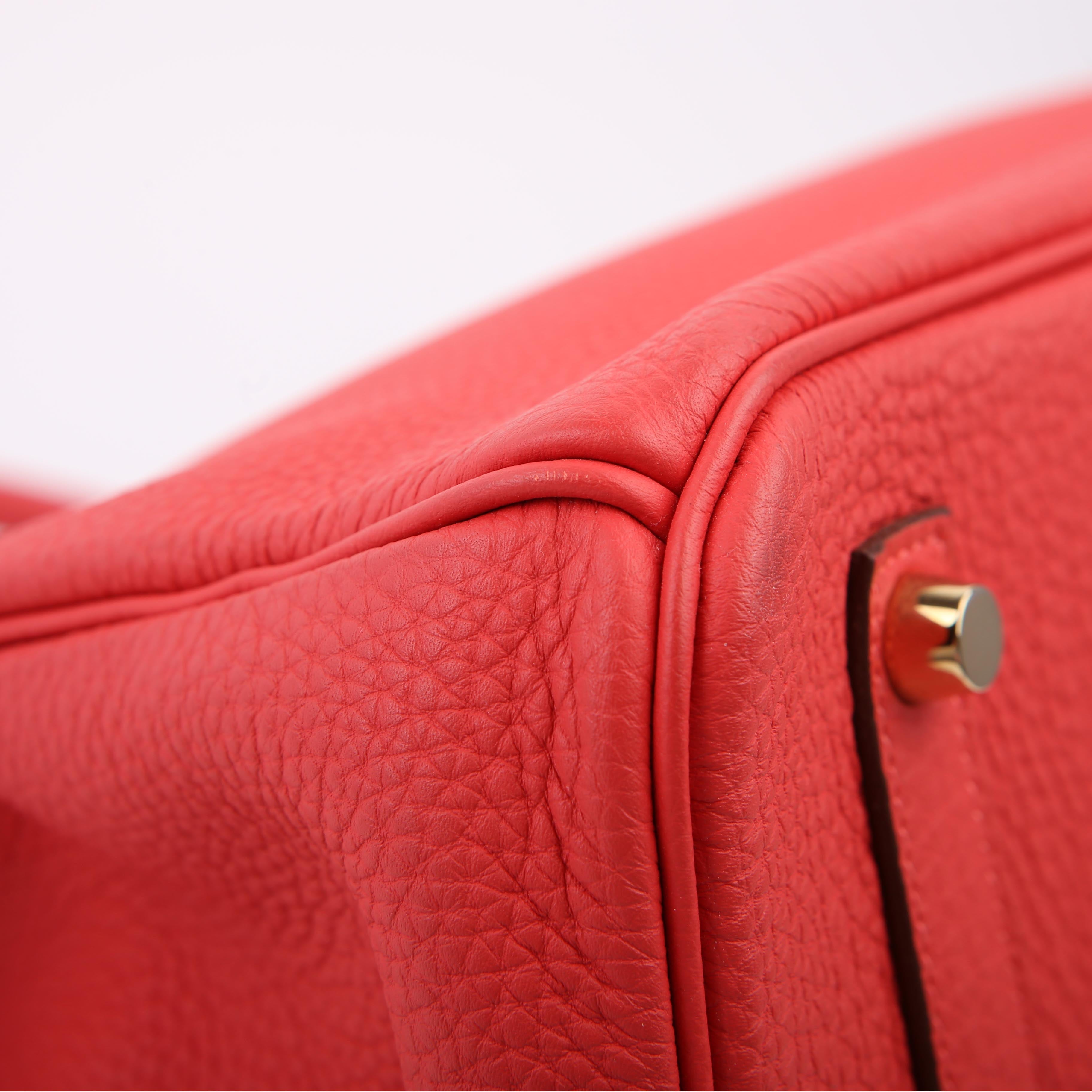 Birkin 35 Togo 2014 Rouge Pivoine