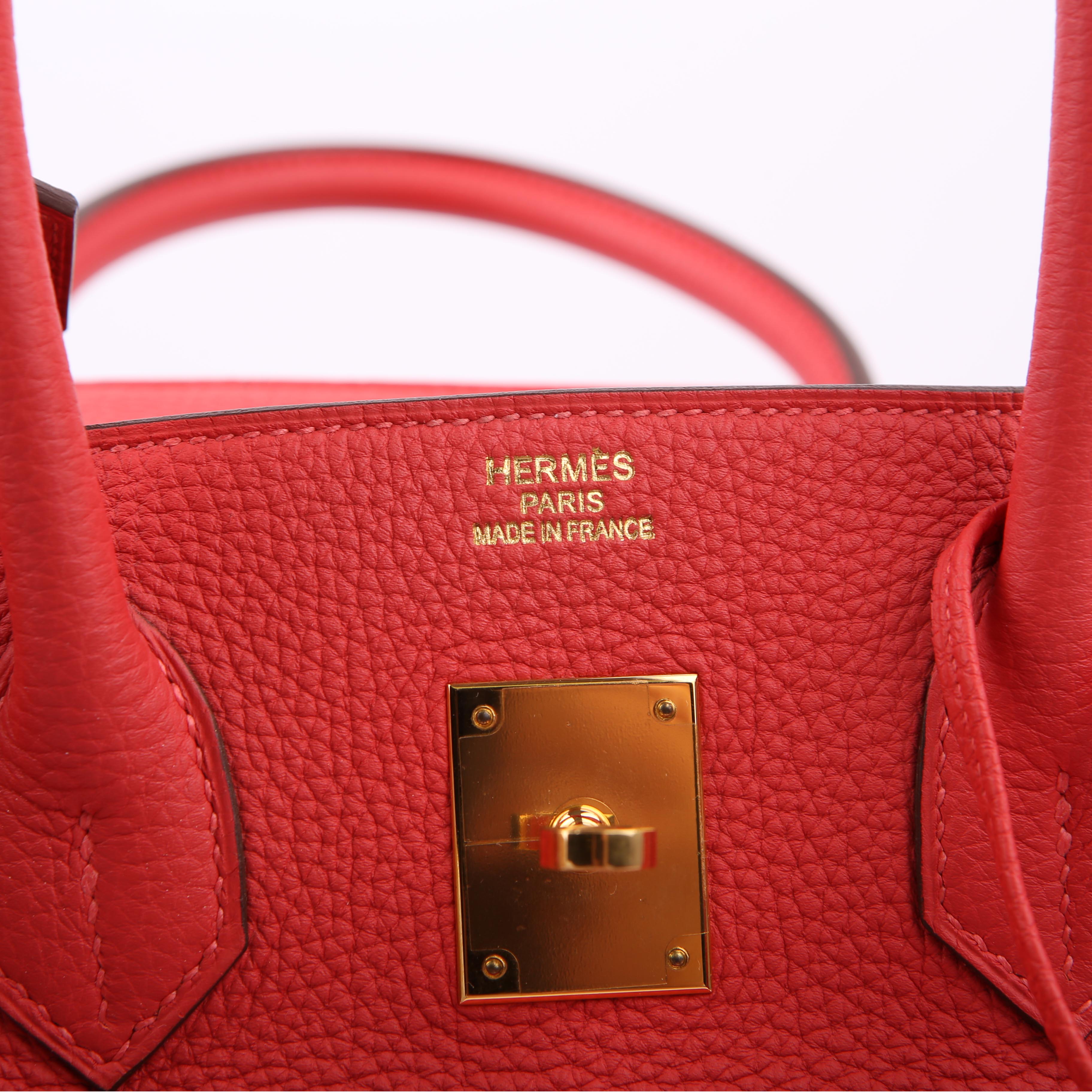 Birkin 35 Togo 2014 Rouge Pivoine