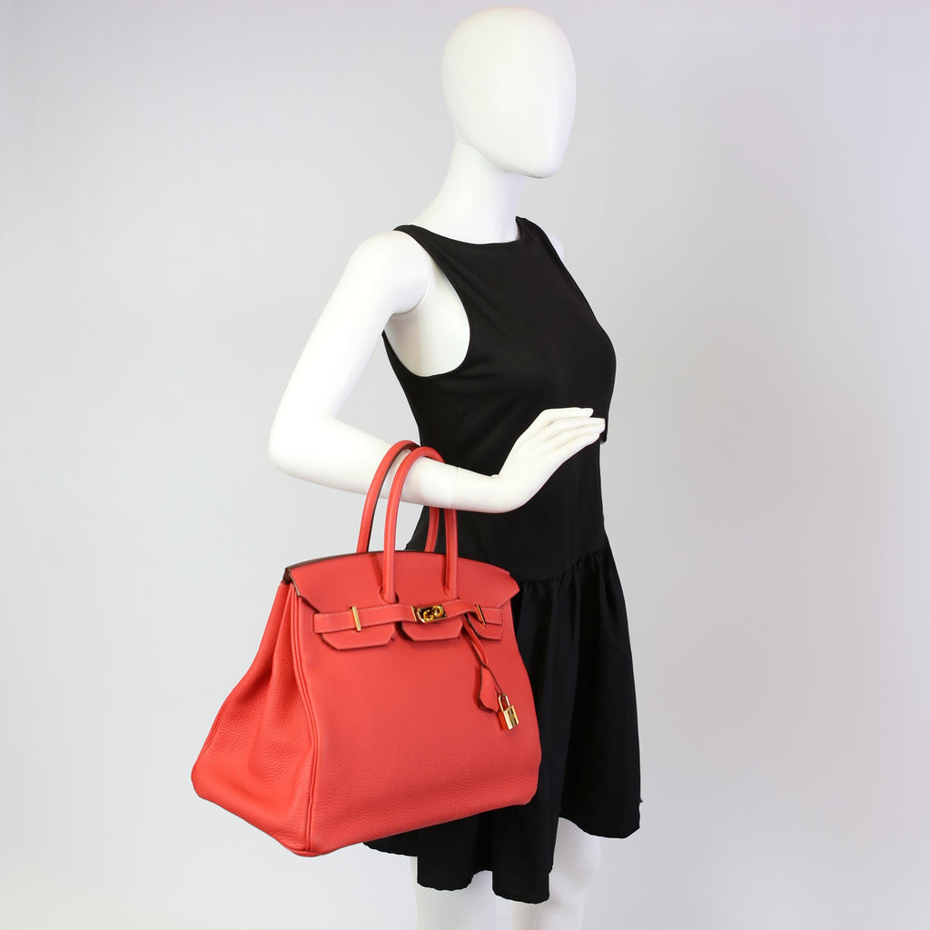 Birkin 35 Togo 2014 Rouge Pivoine