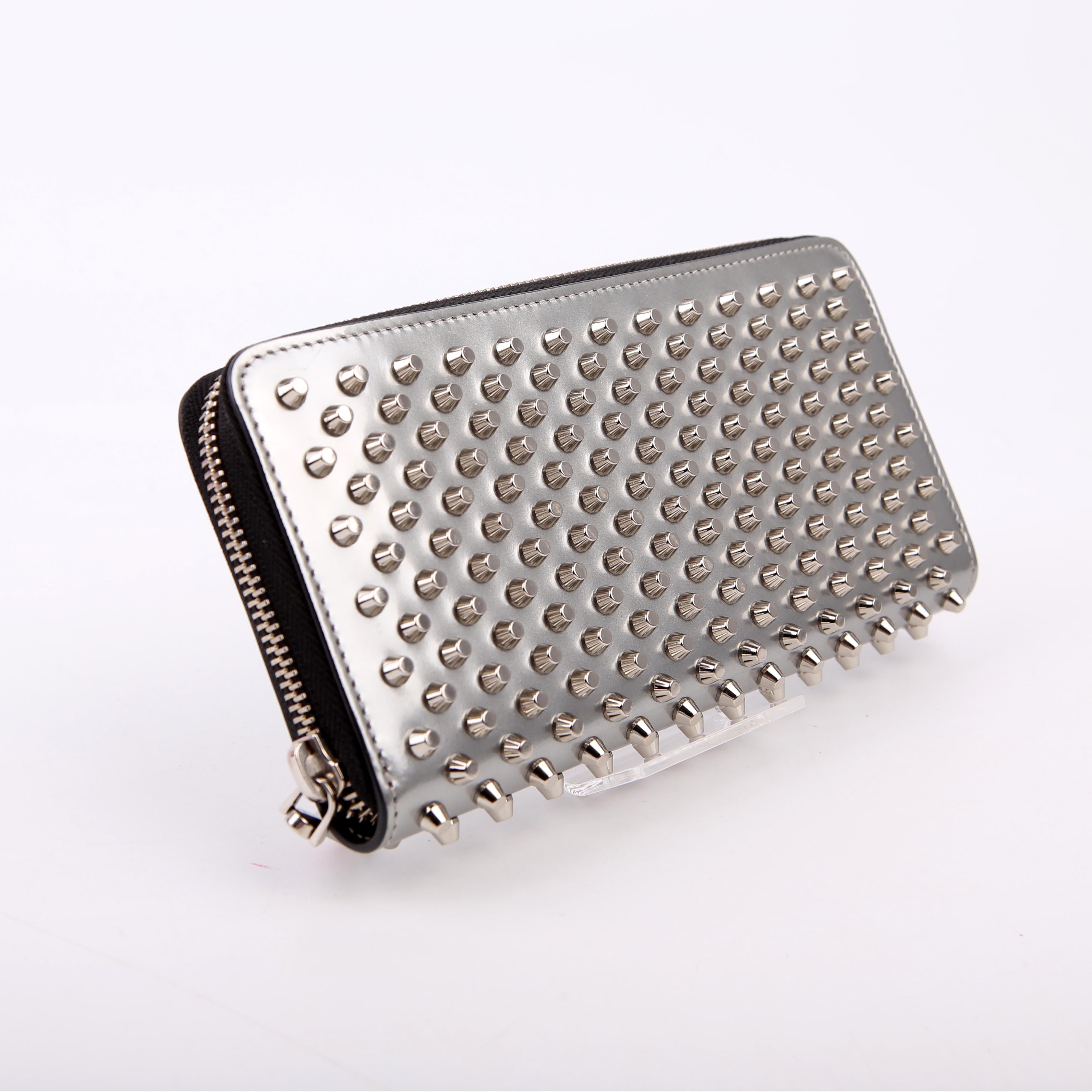 Panettone Spike Zip Around Wallet Silver
