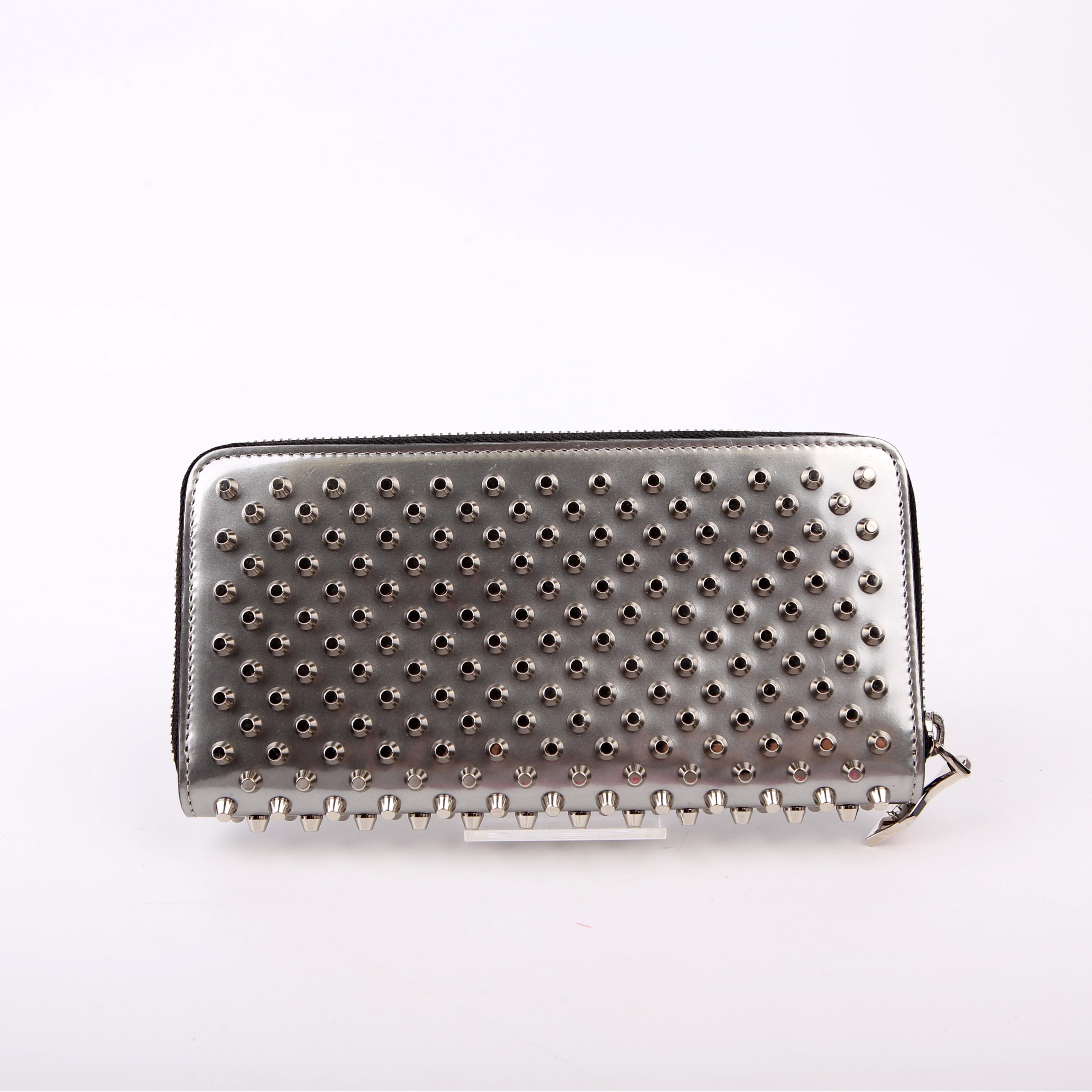 Panettone Spike Zip Around Wallet Silver
