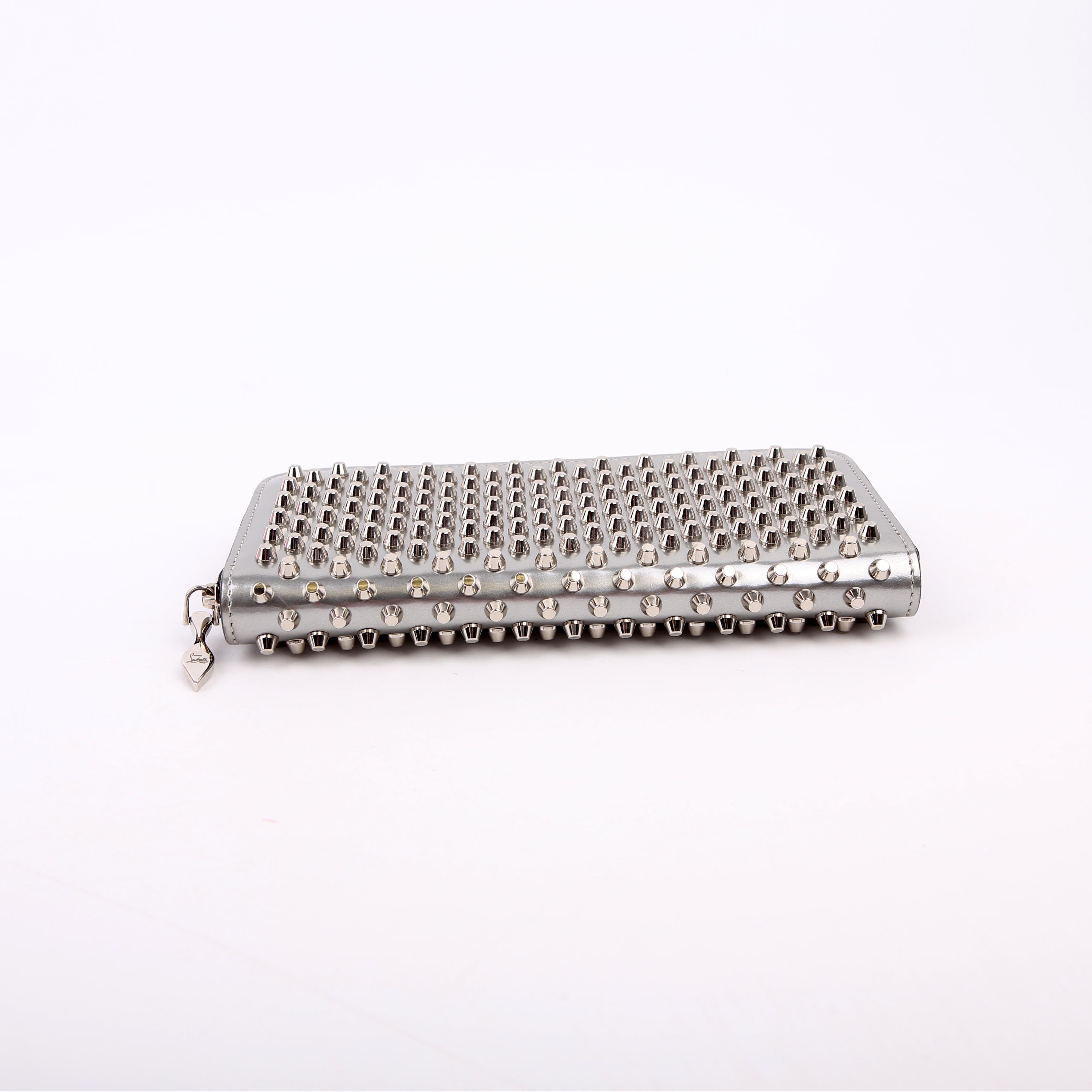 Panettone Spike Zip Around Wallet Silver