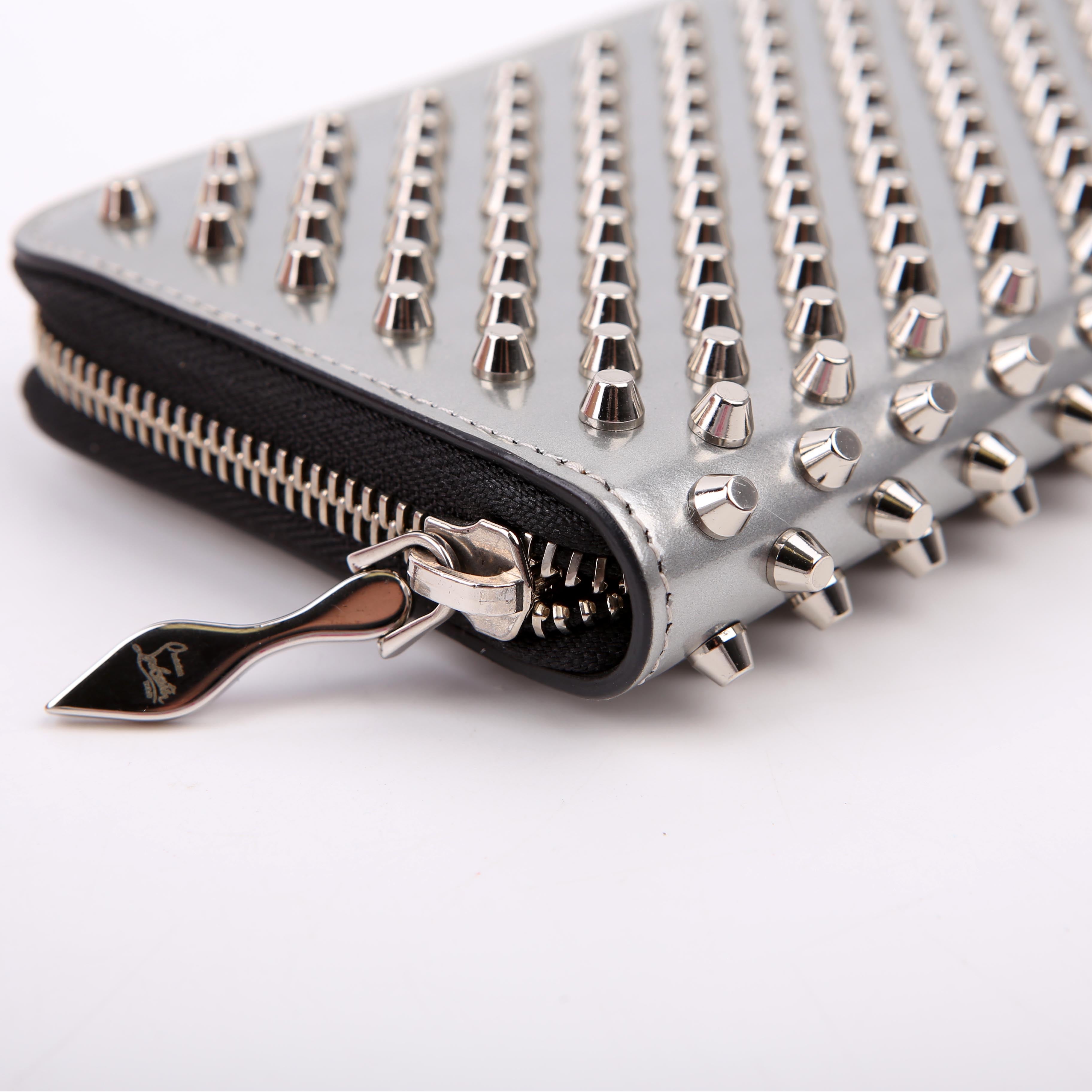 Panettone Spike Zip Around Wallet Silver