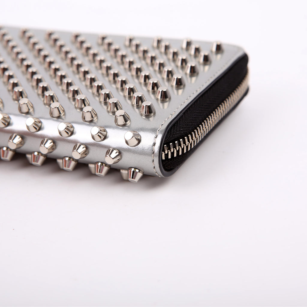 Panettone Spike Zip Around Wallet Silver