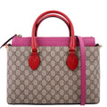 409534 GG Supreme Small Zip Tote Pink/Red