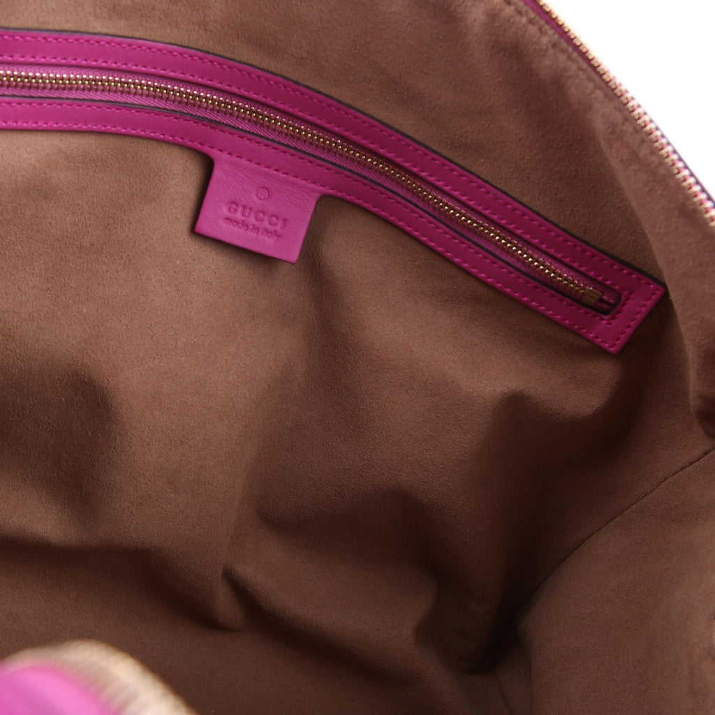 409527 GG Supreme Boston Bag Large Pink/Red