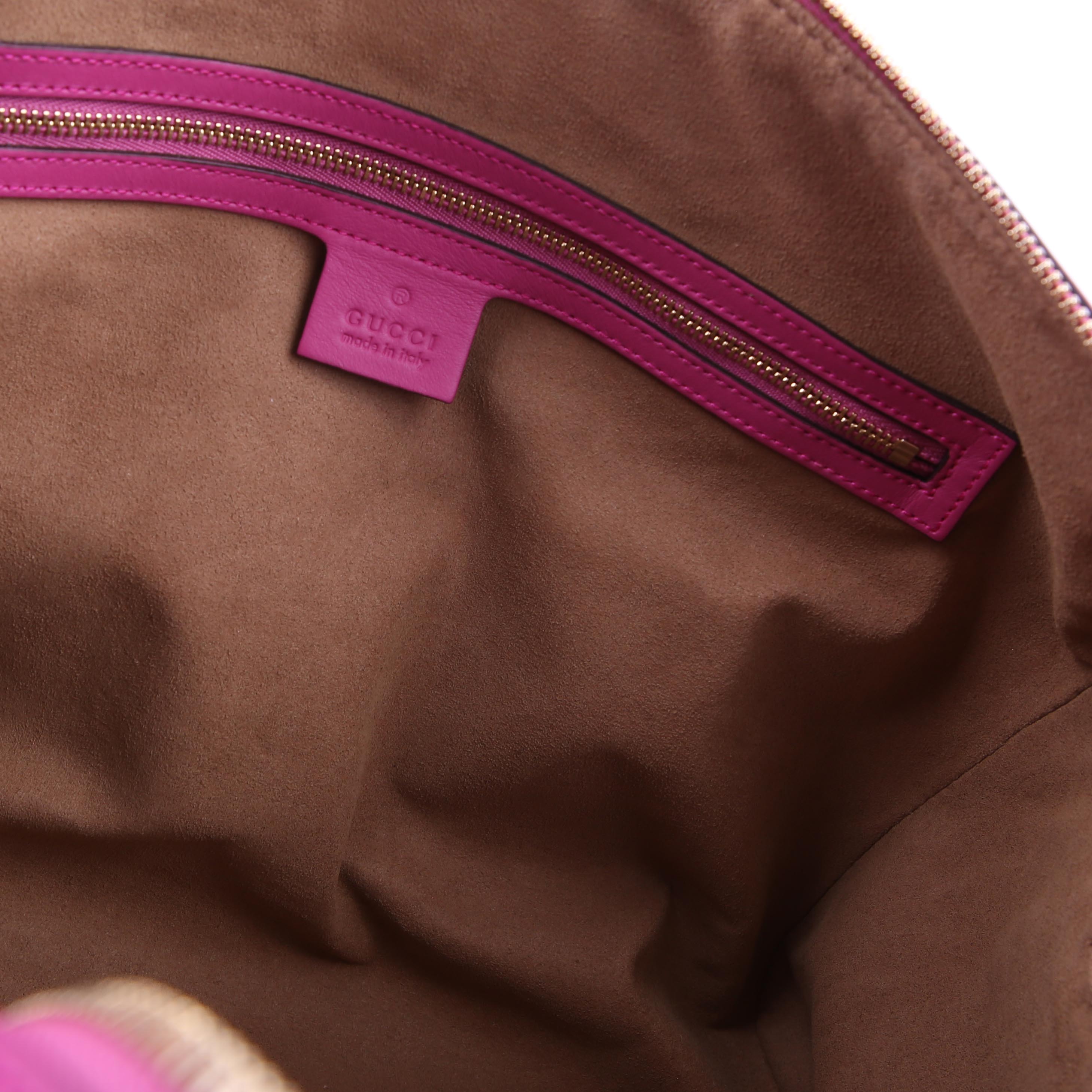 409527 GG Supreme Boston Bag Large Pink/Red