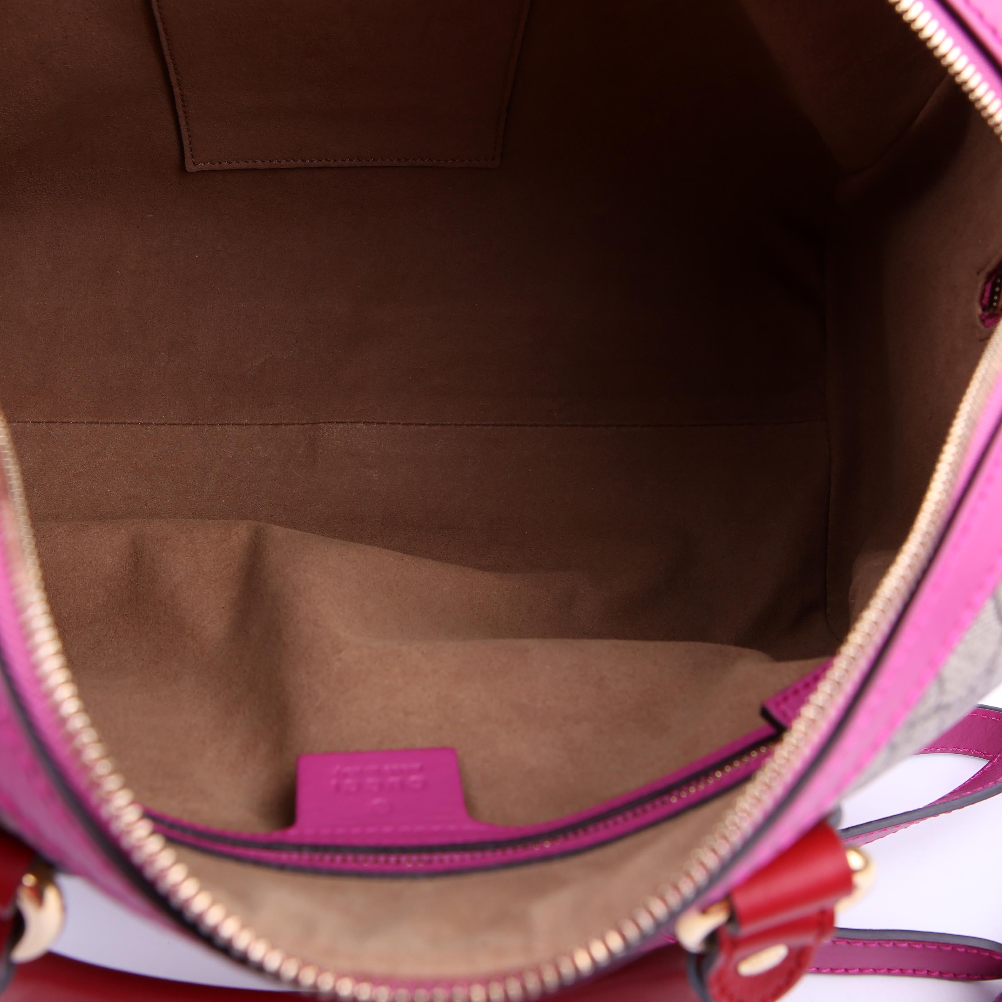 409527 GG Supreme Boston Bag Large Pink/Red