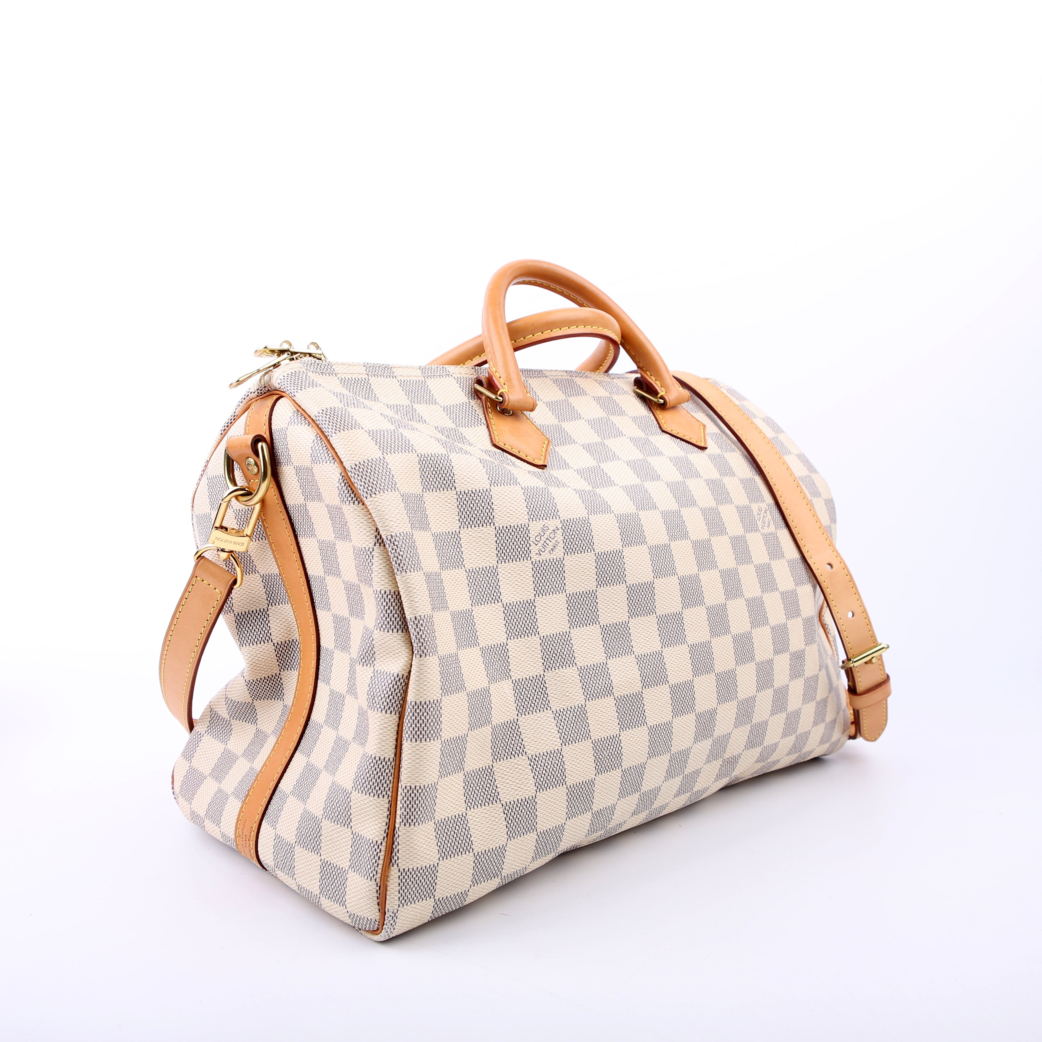 Speedy 35 Bandouliere Damier Azur
