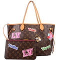 Neverfull With Wallet MM Monogram Patches Pink