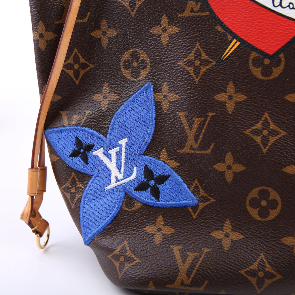 Neverfull With Wallet MM Monogram Patches Pink