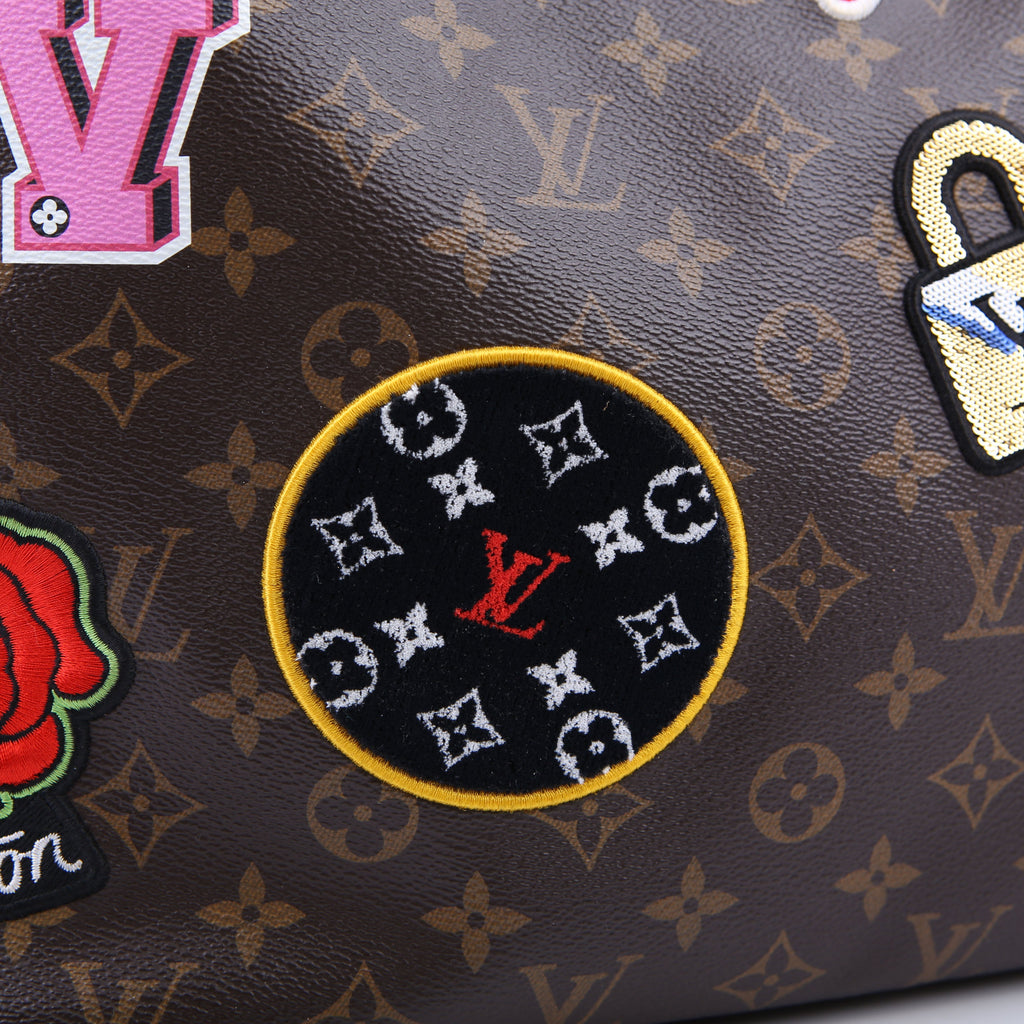 Neverfull With Wallet MM Monogram Patches Pink