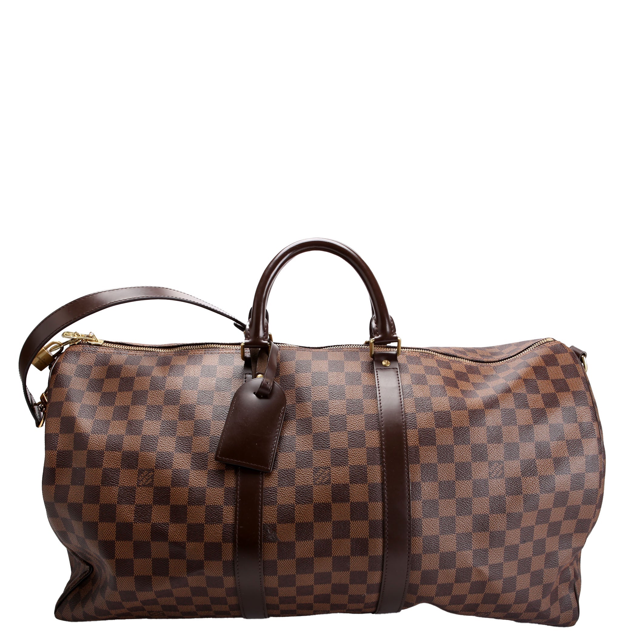 Keepall 55 Damier Ebene Bandouliere