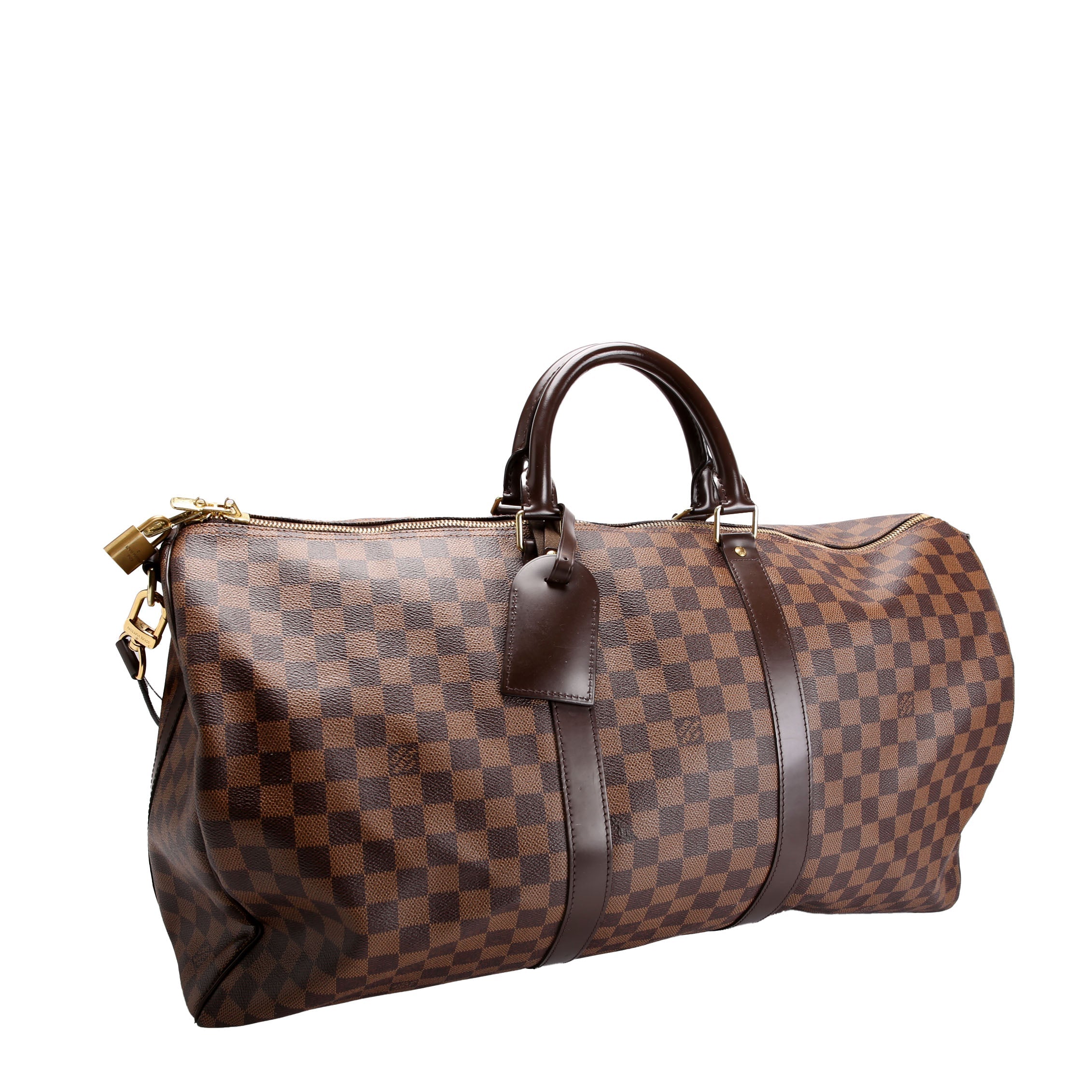 Keepall 55 Damier Ebene Bandouliere