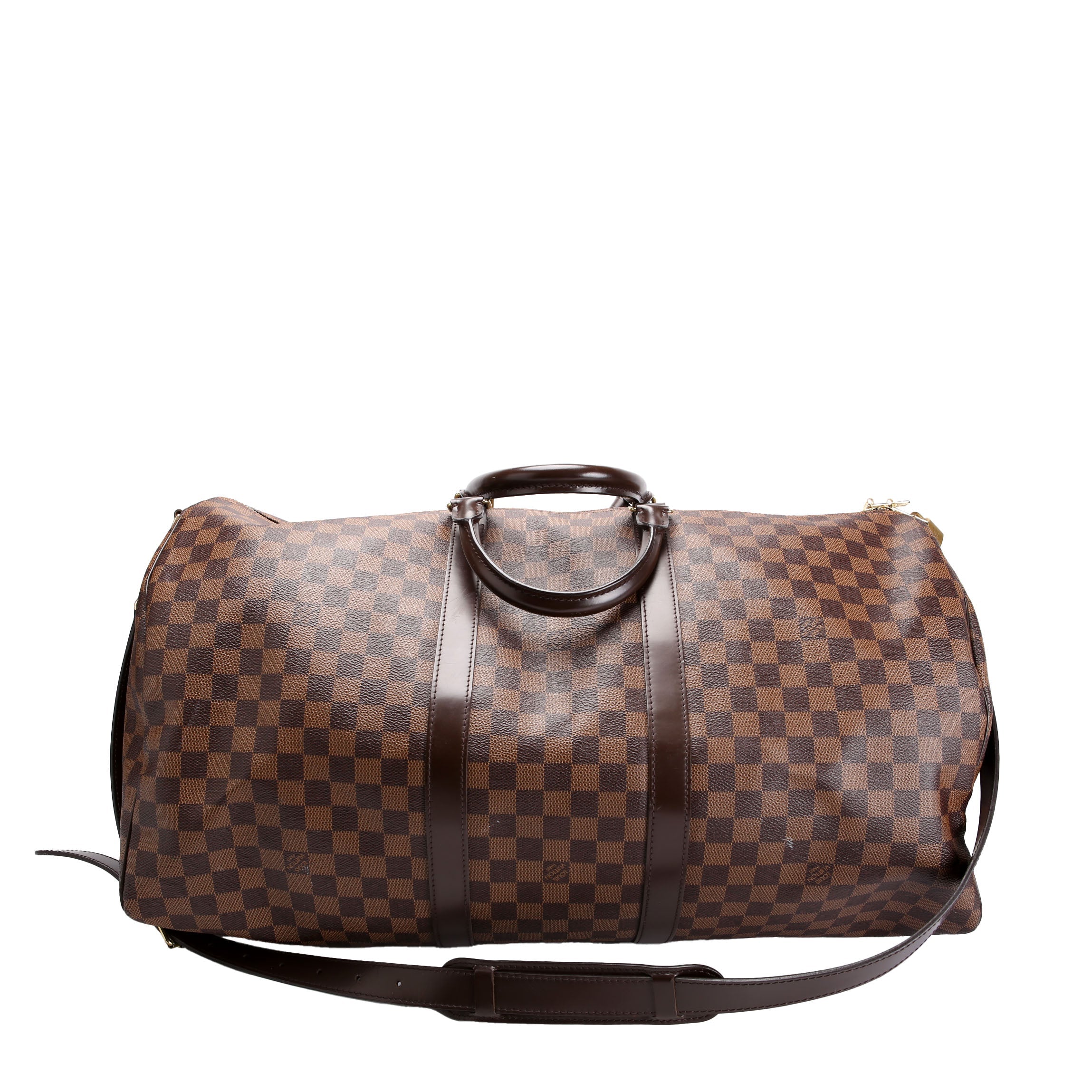 Keepall 55 Damier Ebene Bandouliere