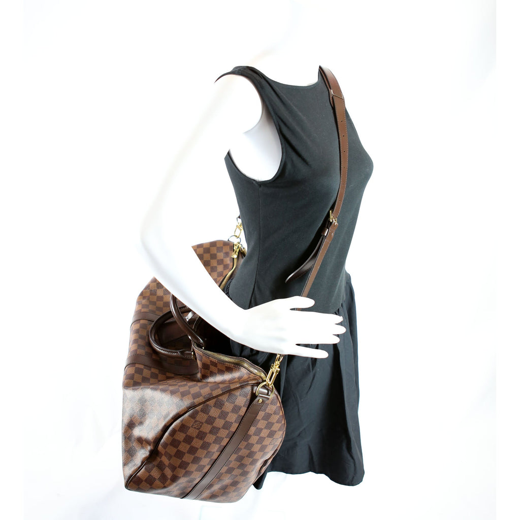 Keepall 55 Damier Ebene Bandouliere