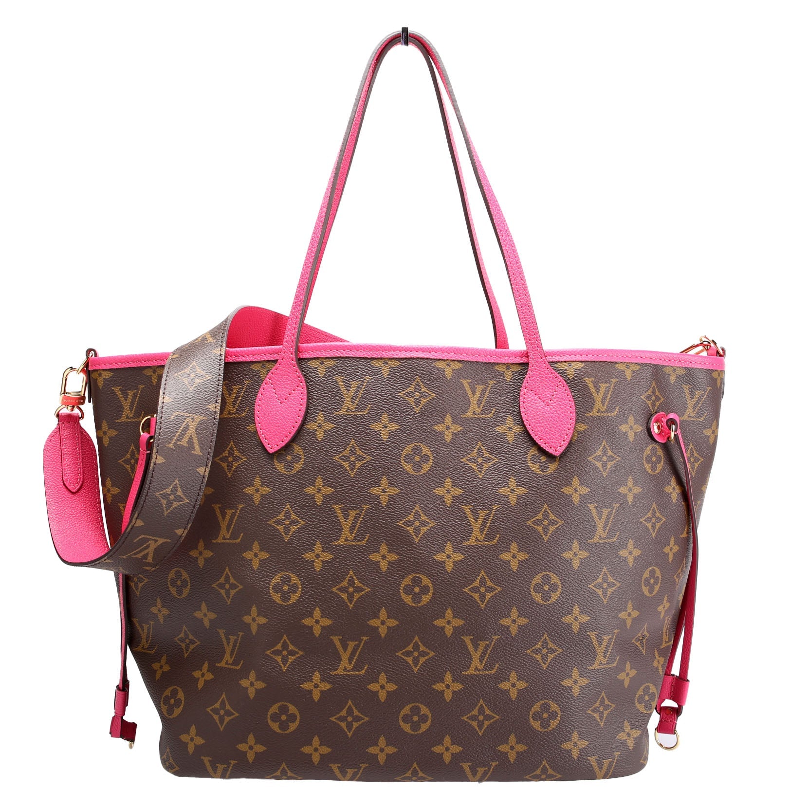 Neverfull MM Monogram Bando Inside Out Pink