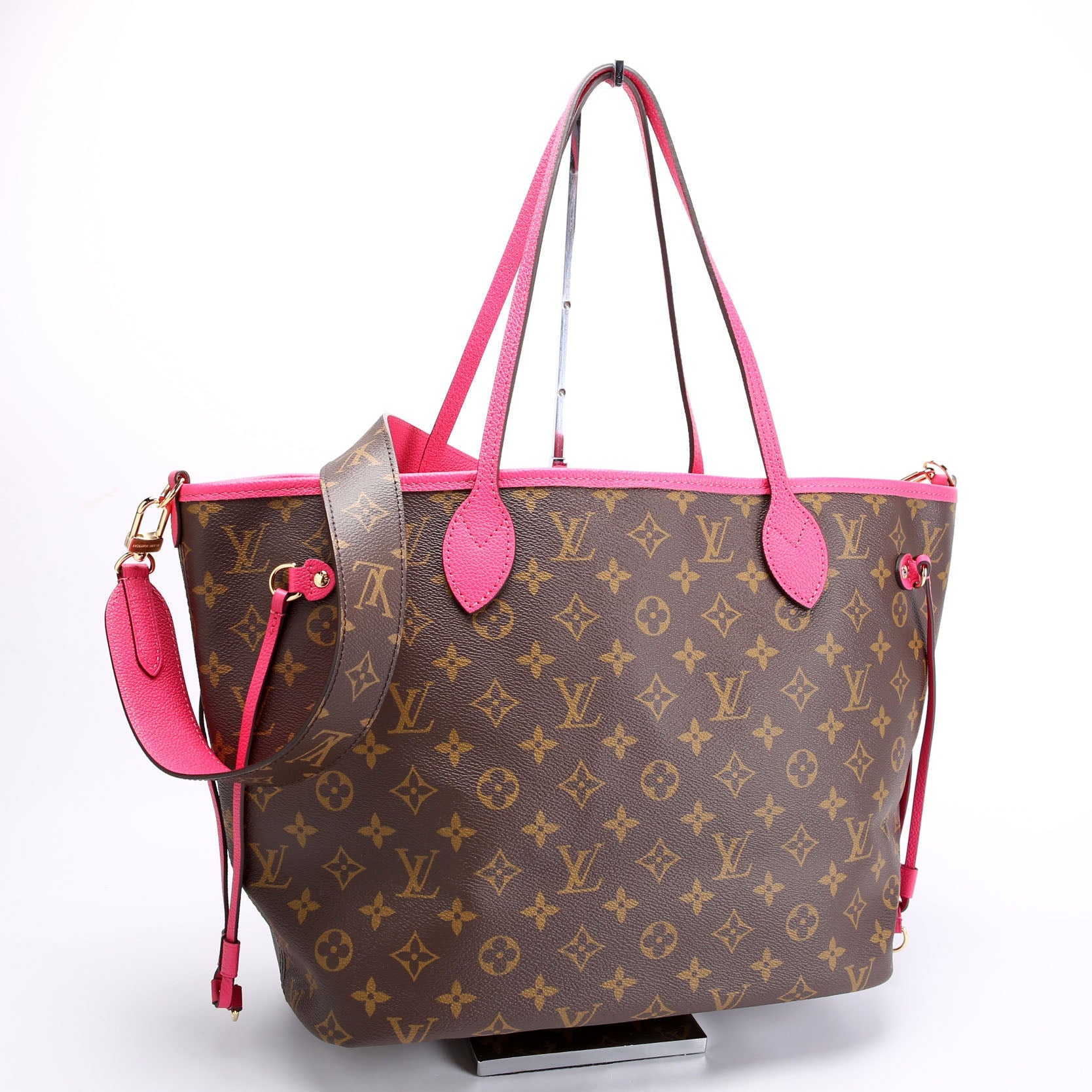 Neverfull MM Monogram Bando Inside Out Pink