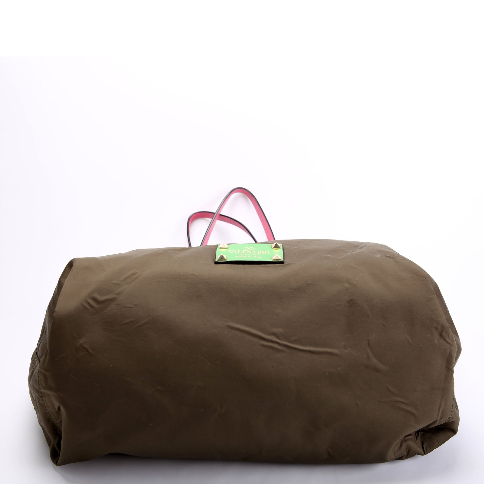 Rockstud Open Reverisble Nylon Tote Green/Multicolor
