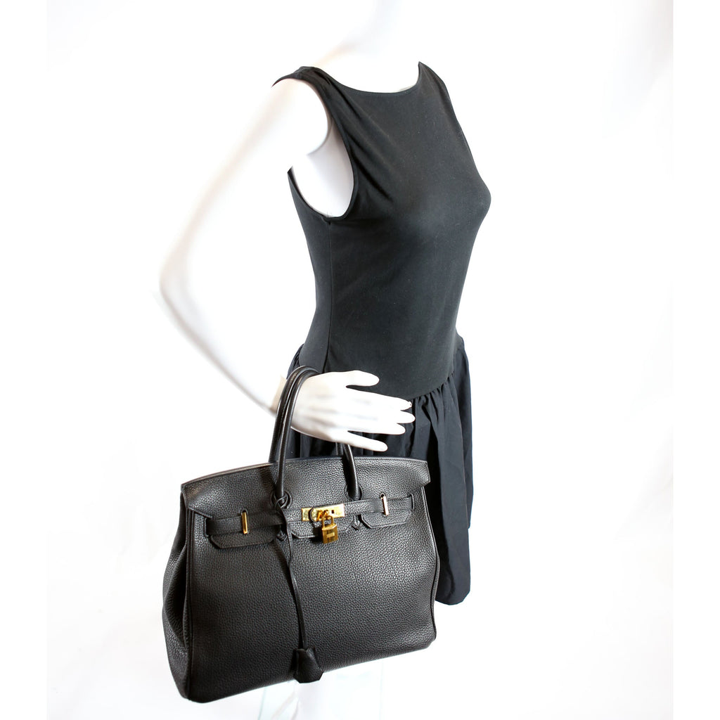 Togo Birkin 35 Black/Gold