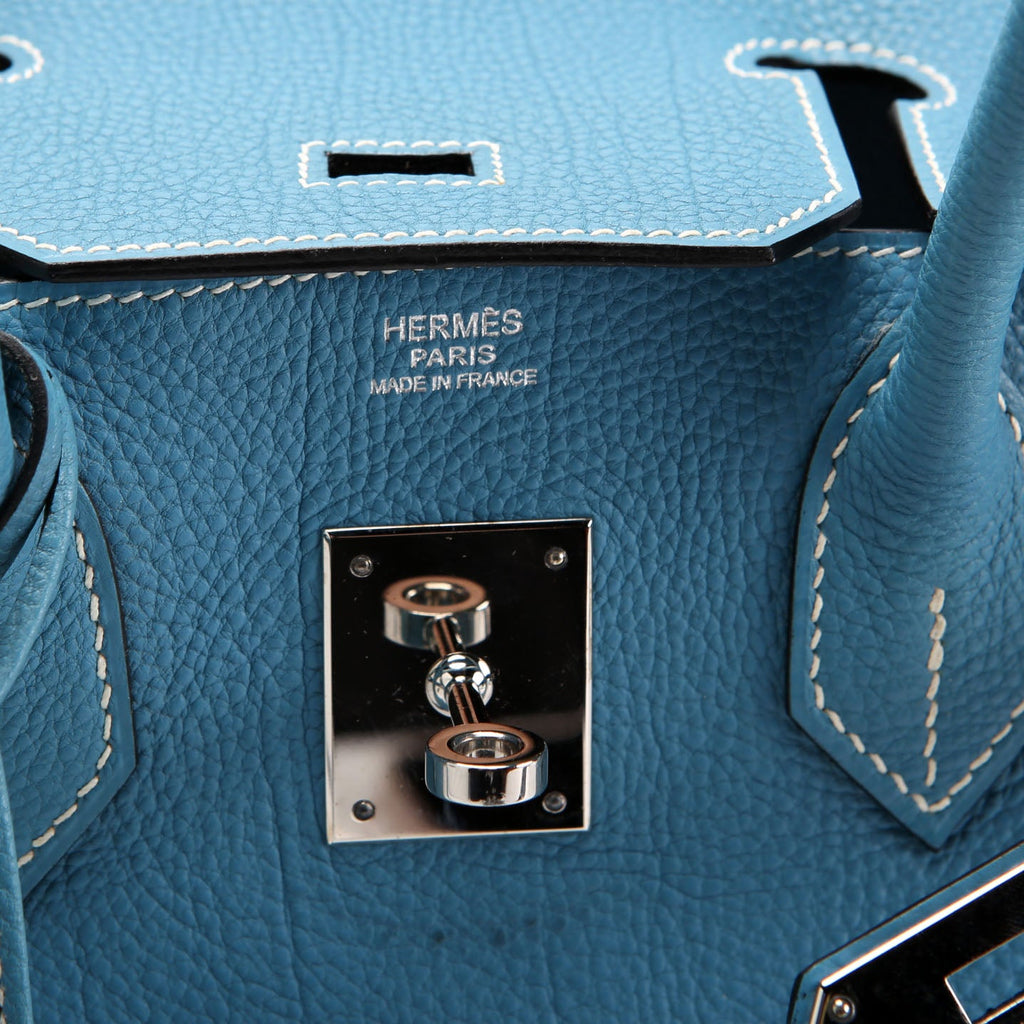 Hermes Birkin 30 Togo 2007 Blue Jean/Palladium