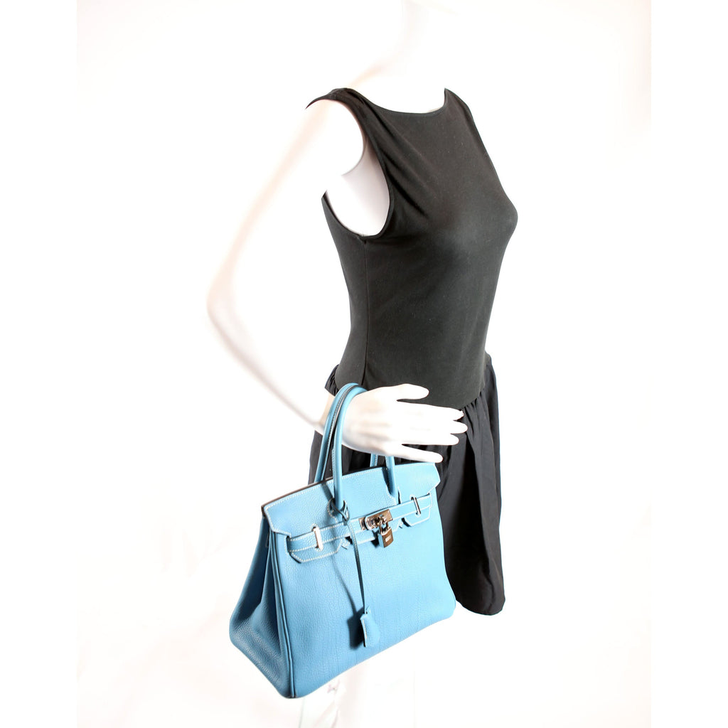 Hermes Birkin 30 Togo 2007 Blue Jean/Palladium