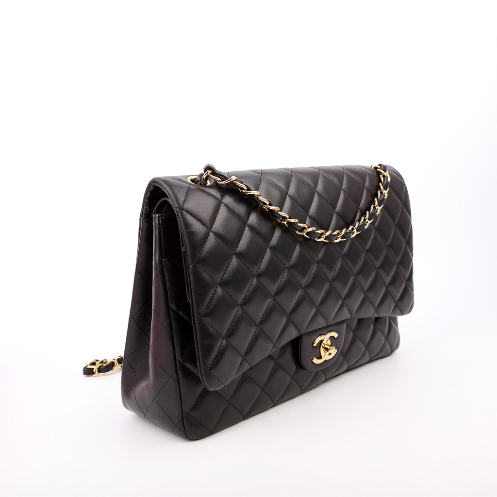 Classic Flap Maxi Lambskin 16M Black