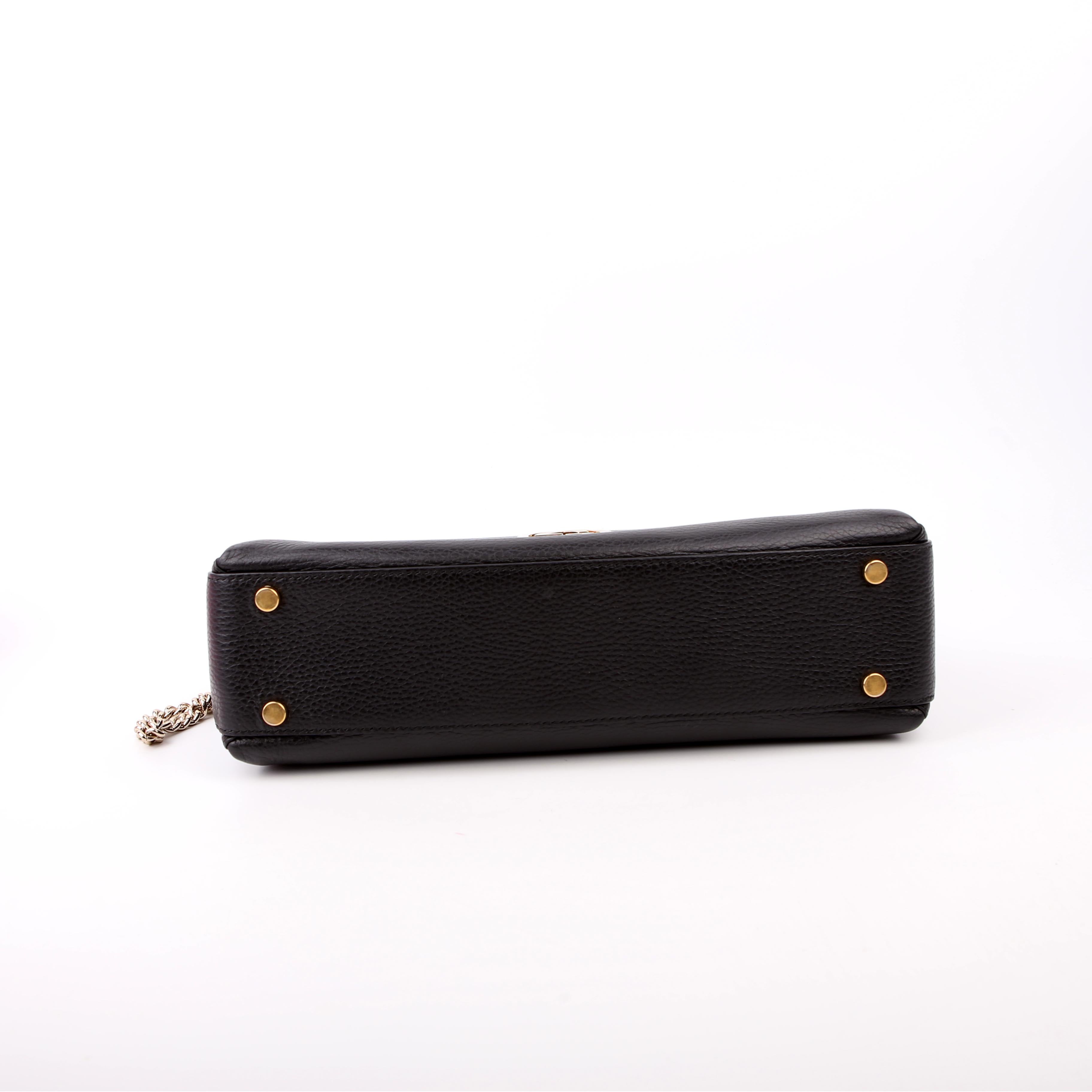 Gucci 510306 Large Interlocking GG Shoulder Black