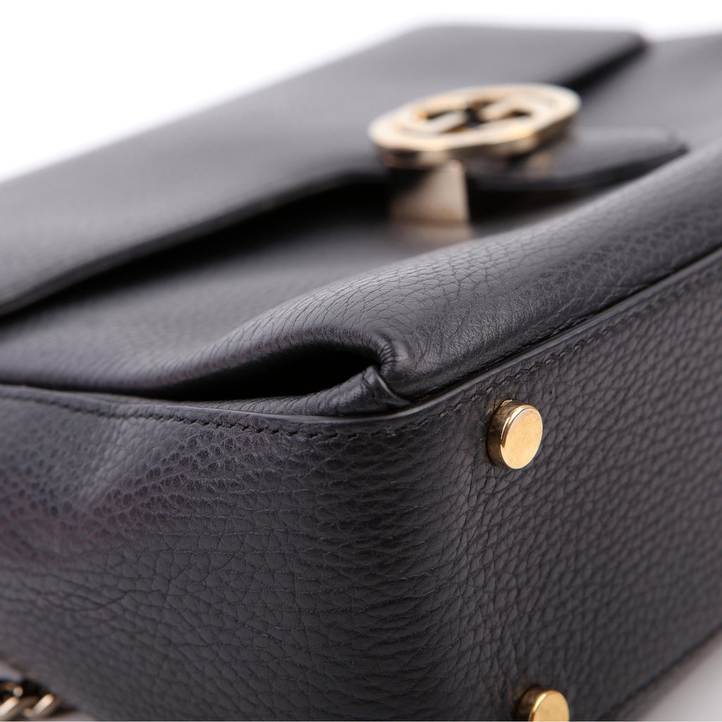 Gucci 510306 Large Interlocking GG Shoulder Black