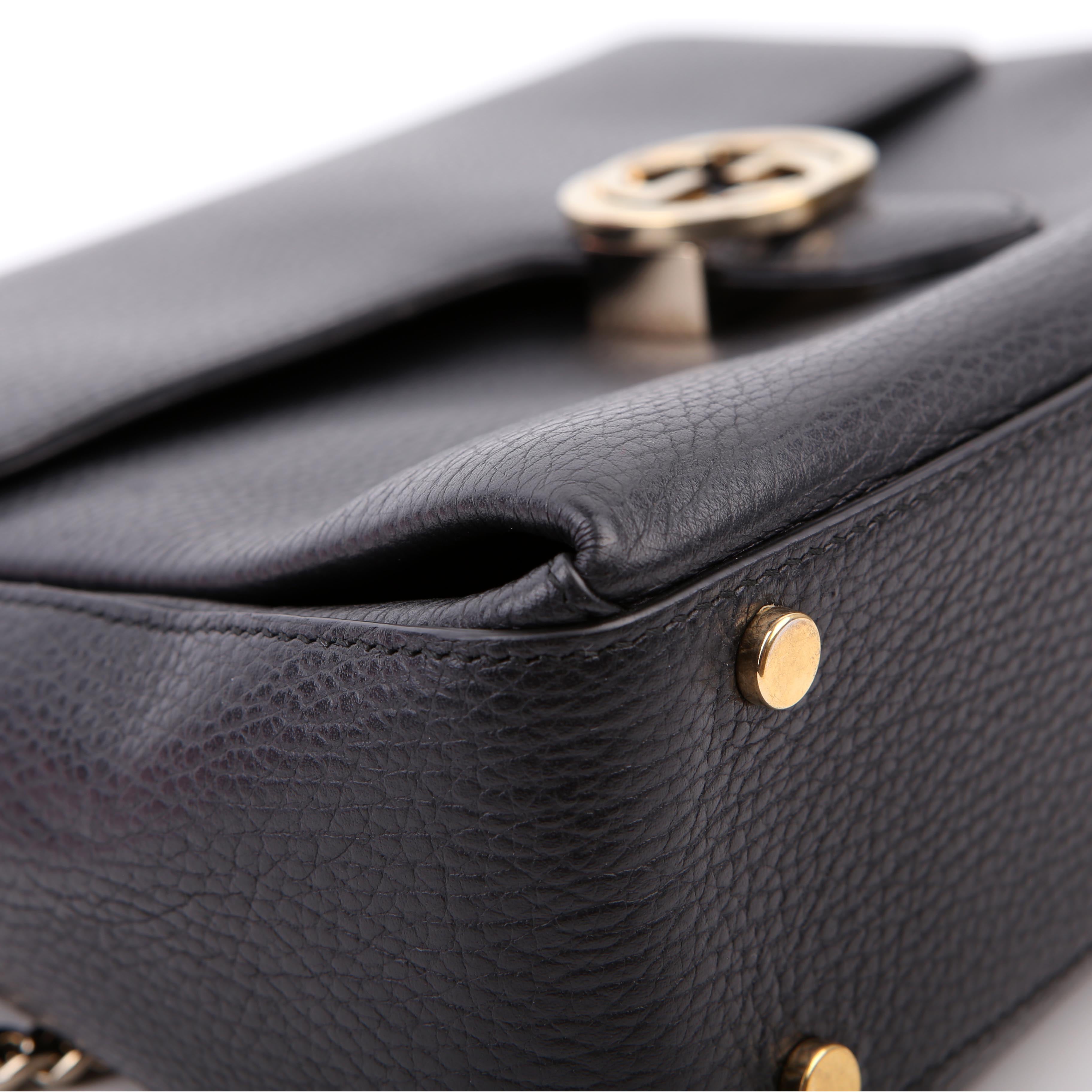 Gucci 510306 Large Interlocking GG Shoulder Black