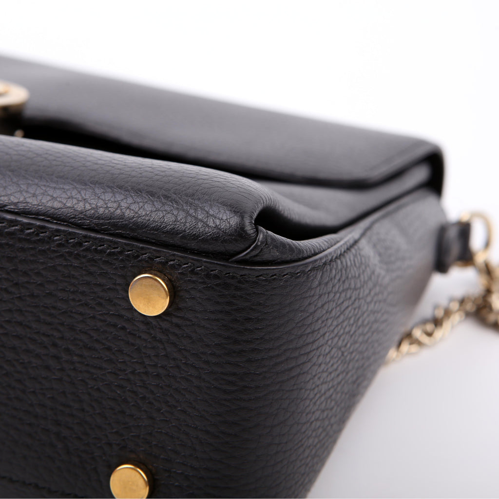 Gucci 510306 Large Interlocking GG Shoulder Black